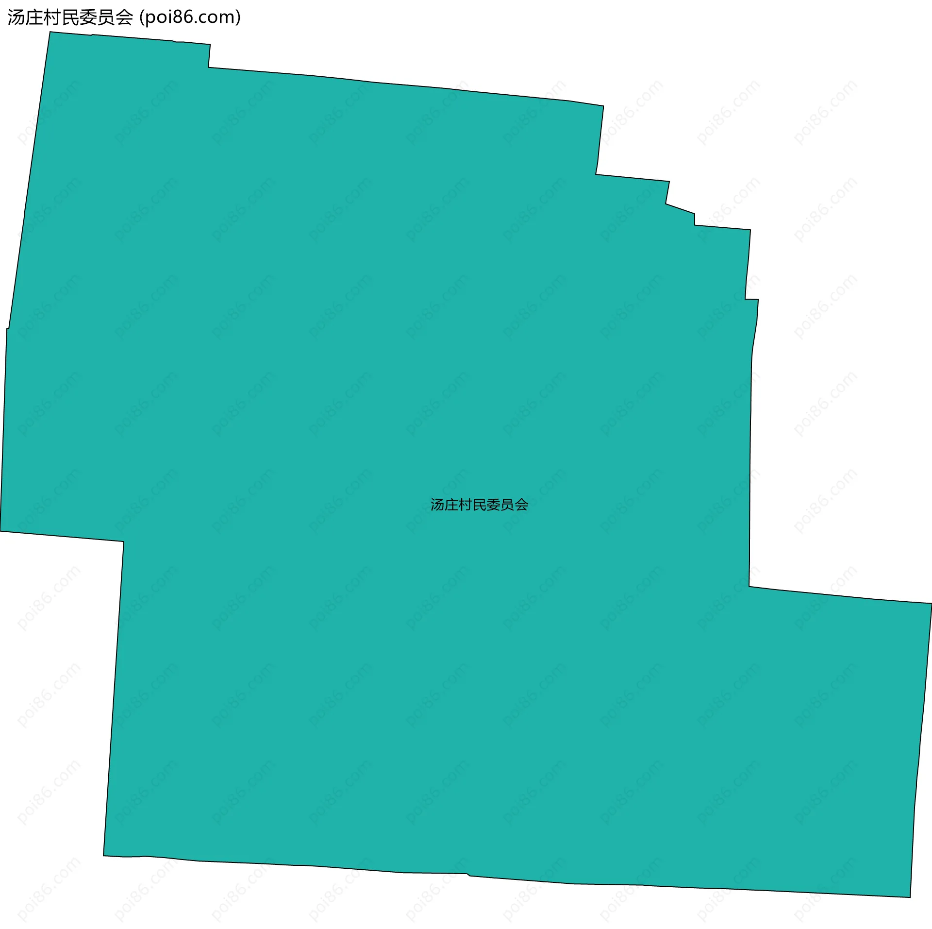 汤庄村民委员会边界地图