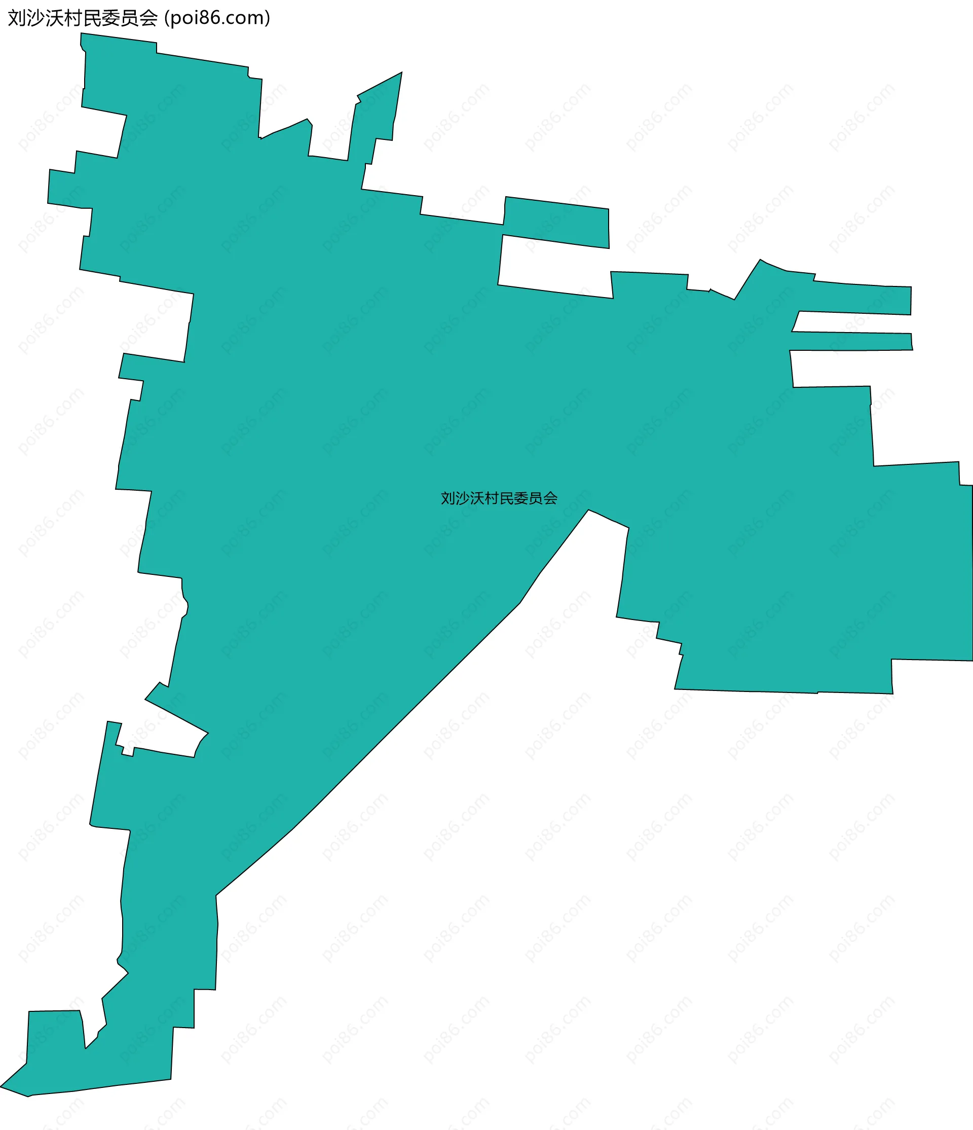 刘沙沃村民委员会边界地图