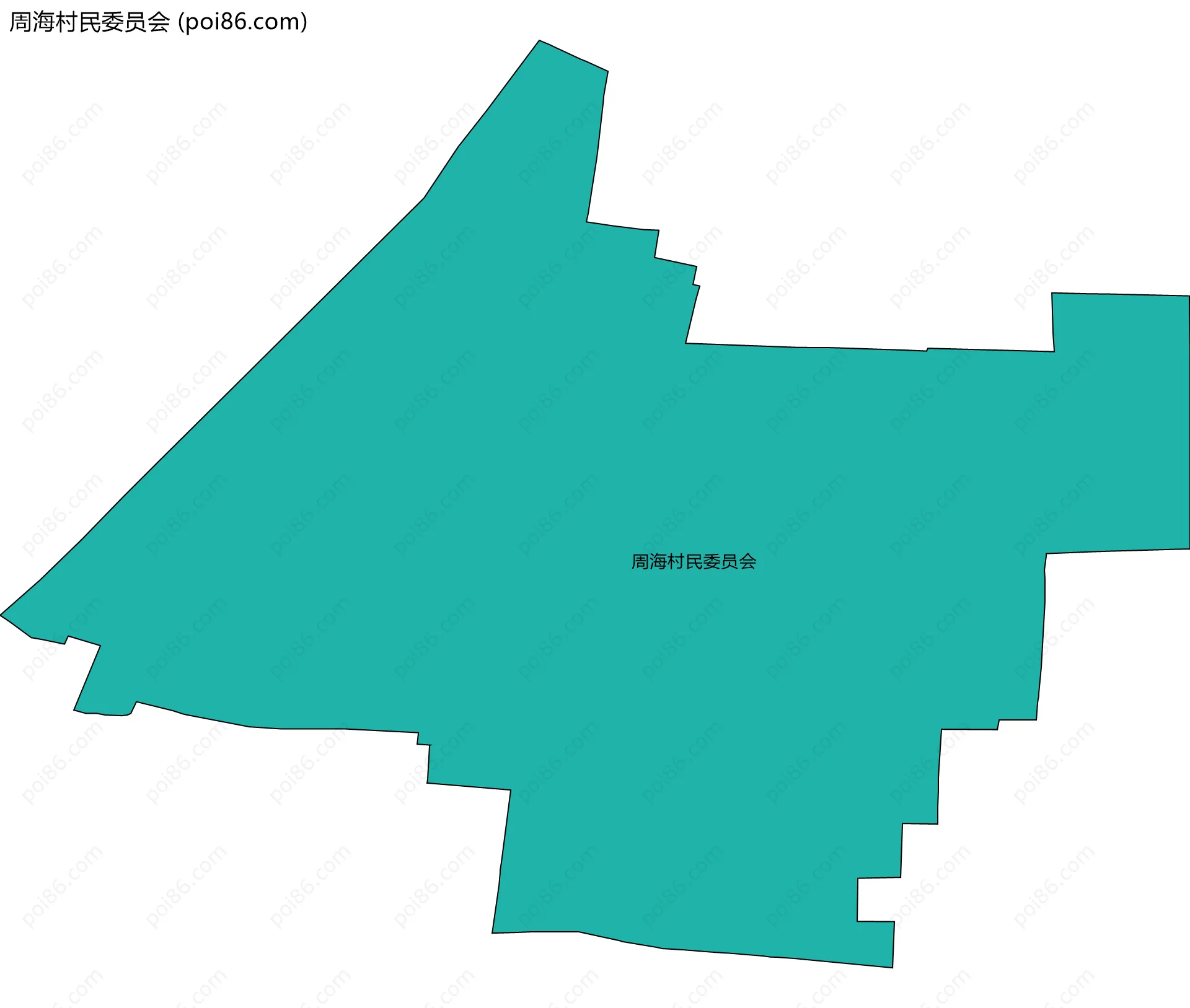 周海村民委员会边界地图