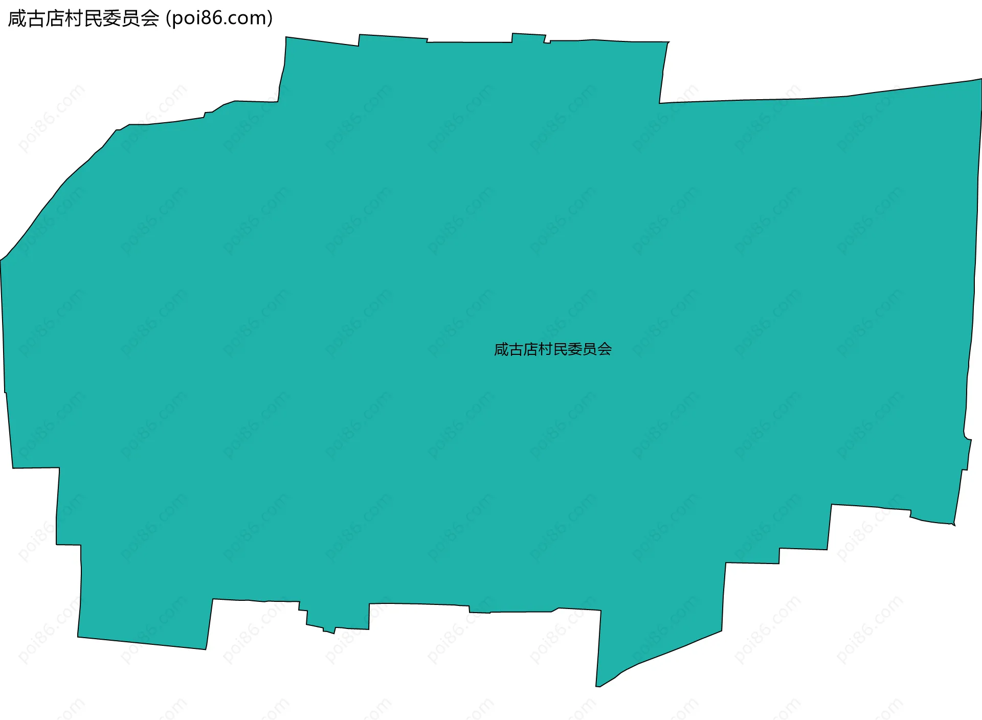 咸古店村民委员会边界地图