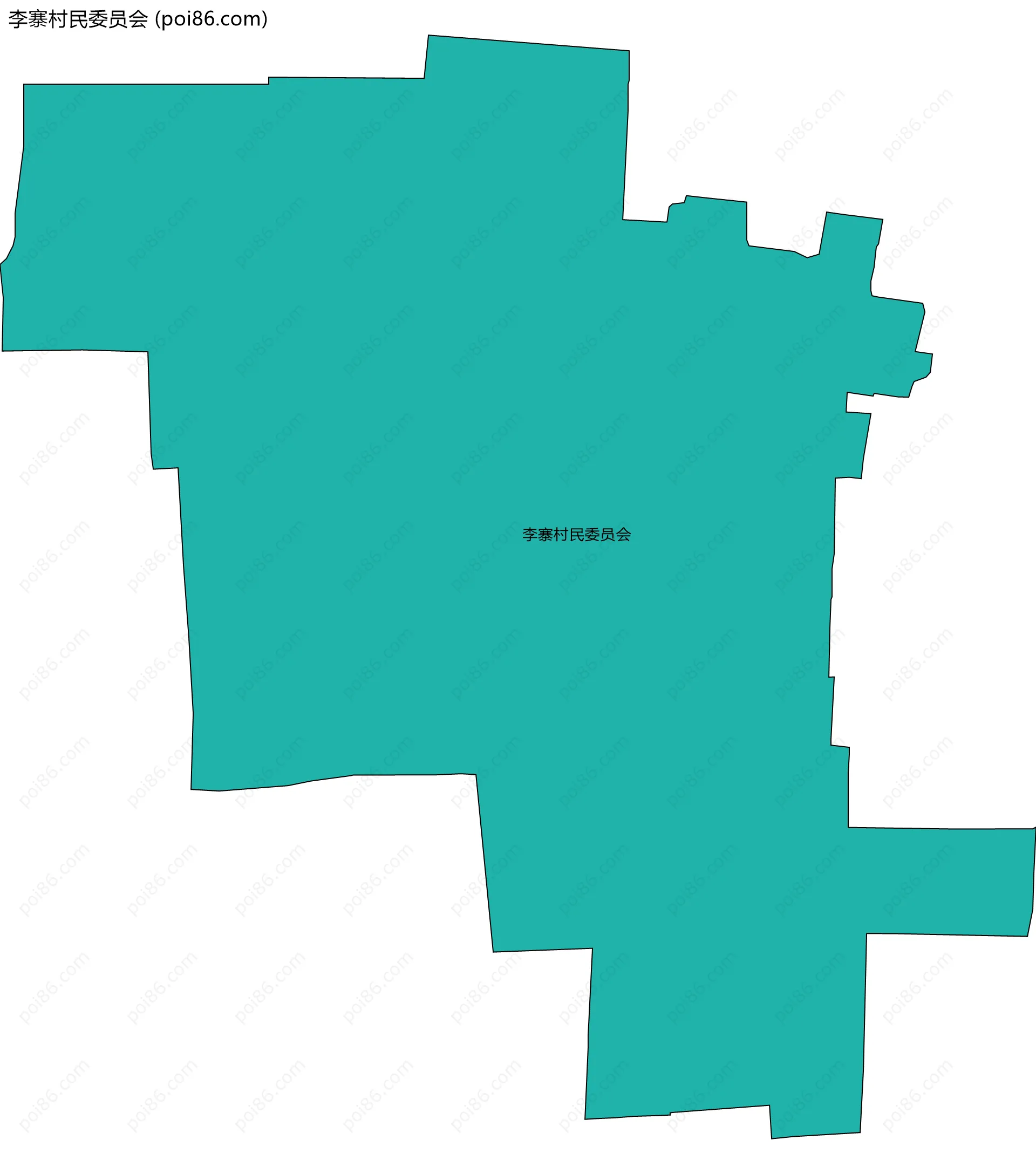 李寨村民委员会边界地图