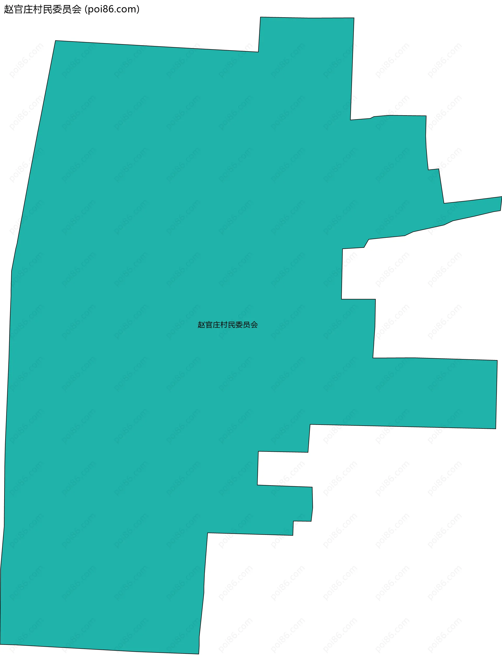 赵官庄村民委员会边界地图