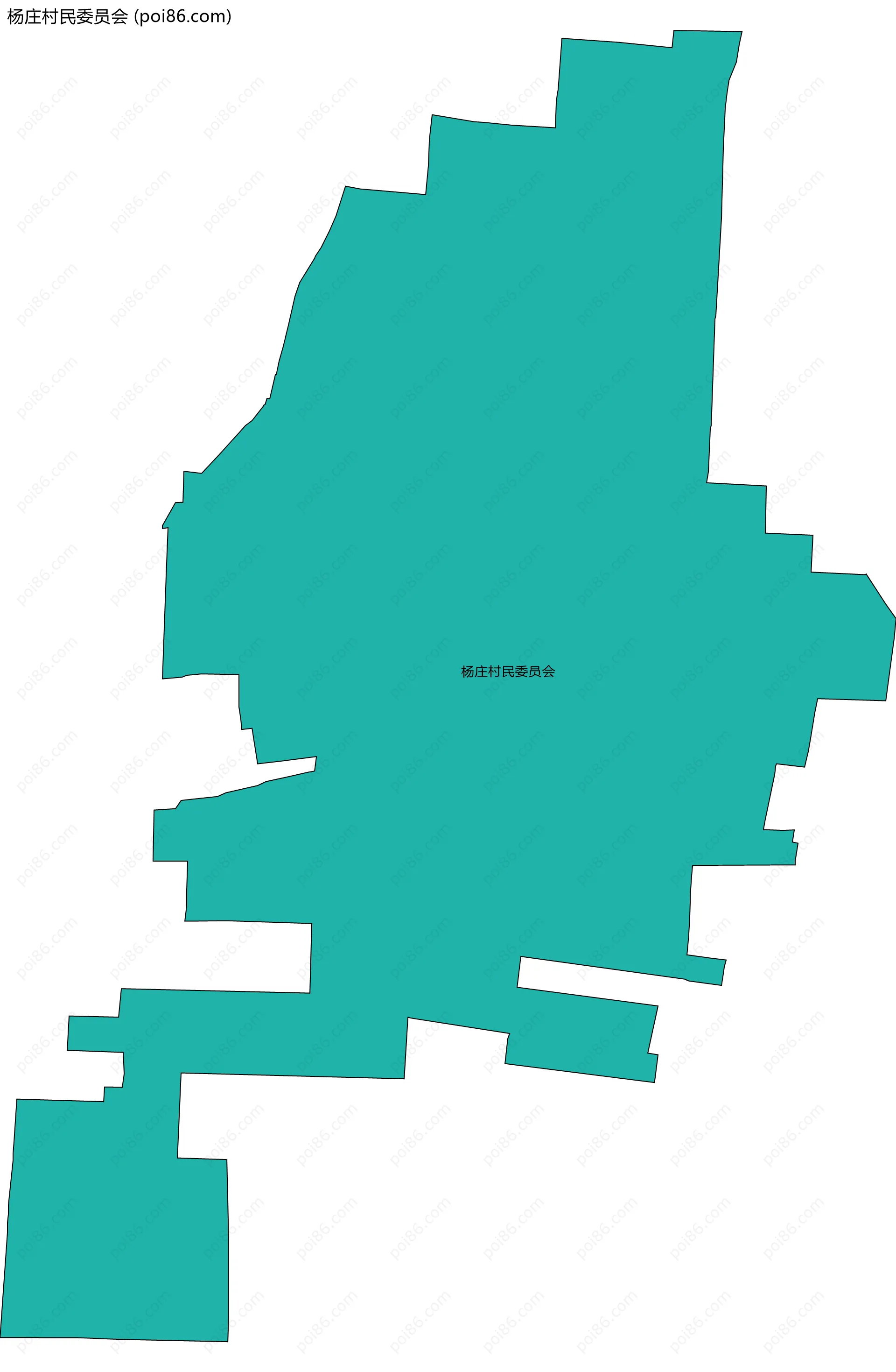 杨庄村民委员会边界地图
