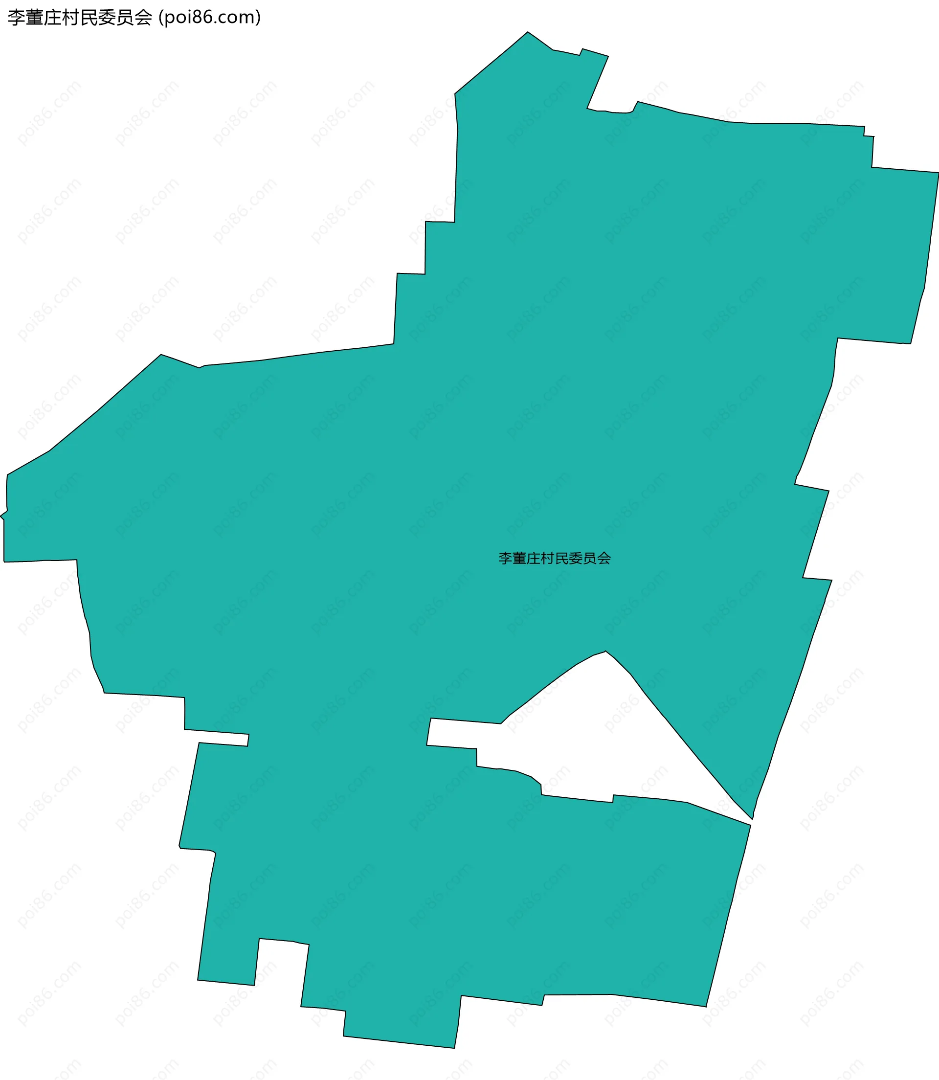 李董庄村民委员会边界地图