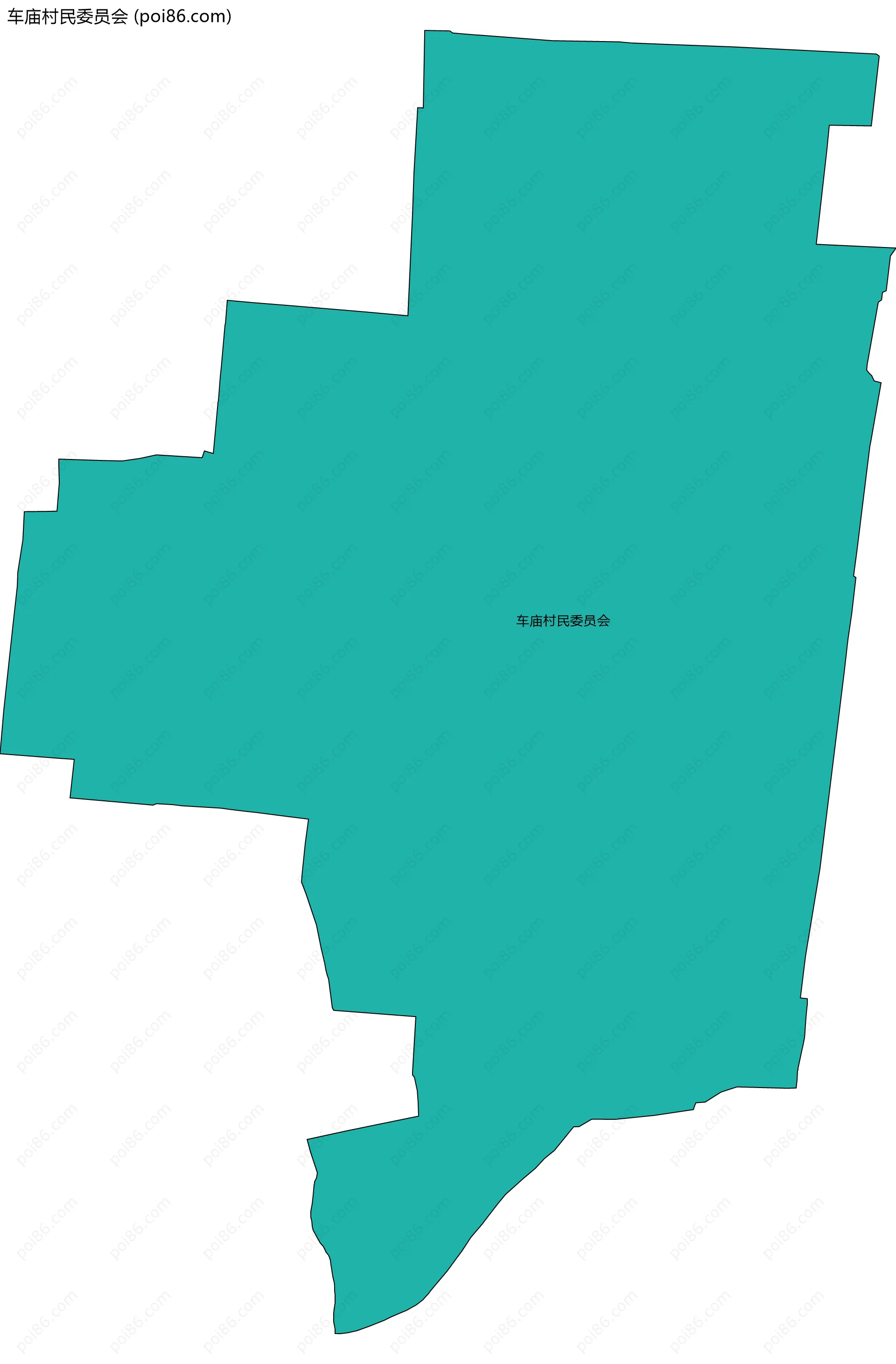 车庙村民委员会边界地图