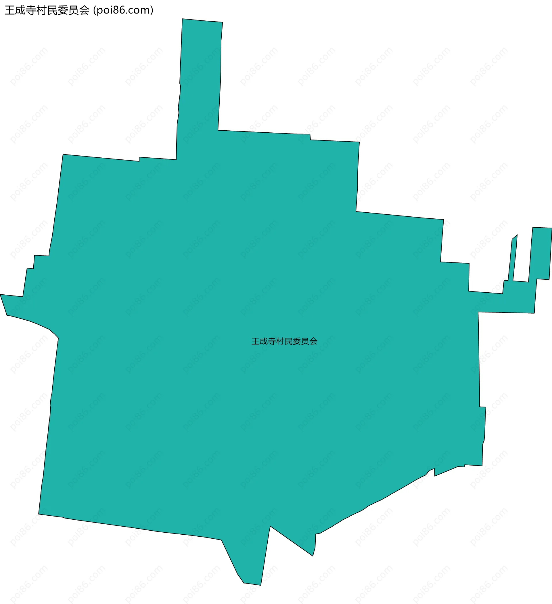 王成寺村民委员会边界地图