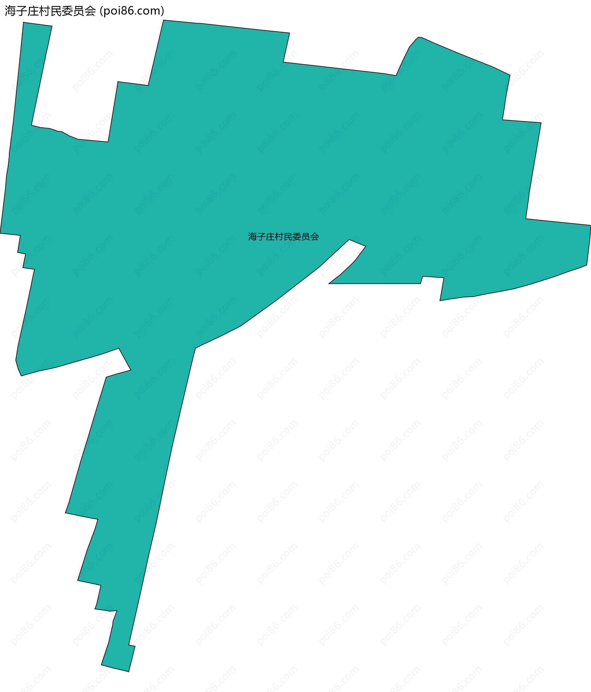 海子庄村民委员会边界地图