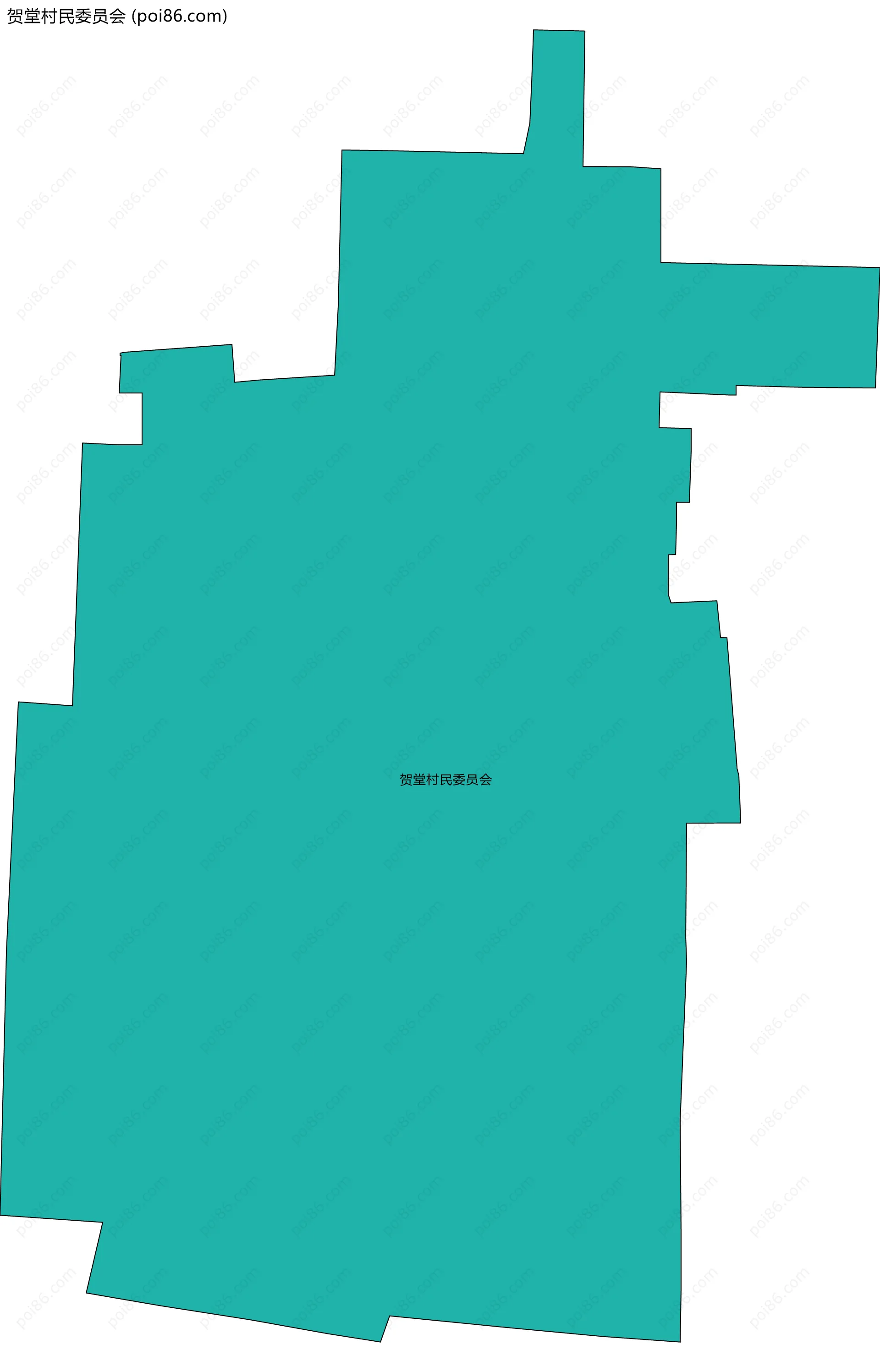 贺堂村民委员会边界地图