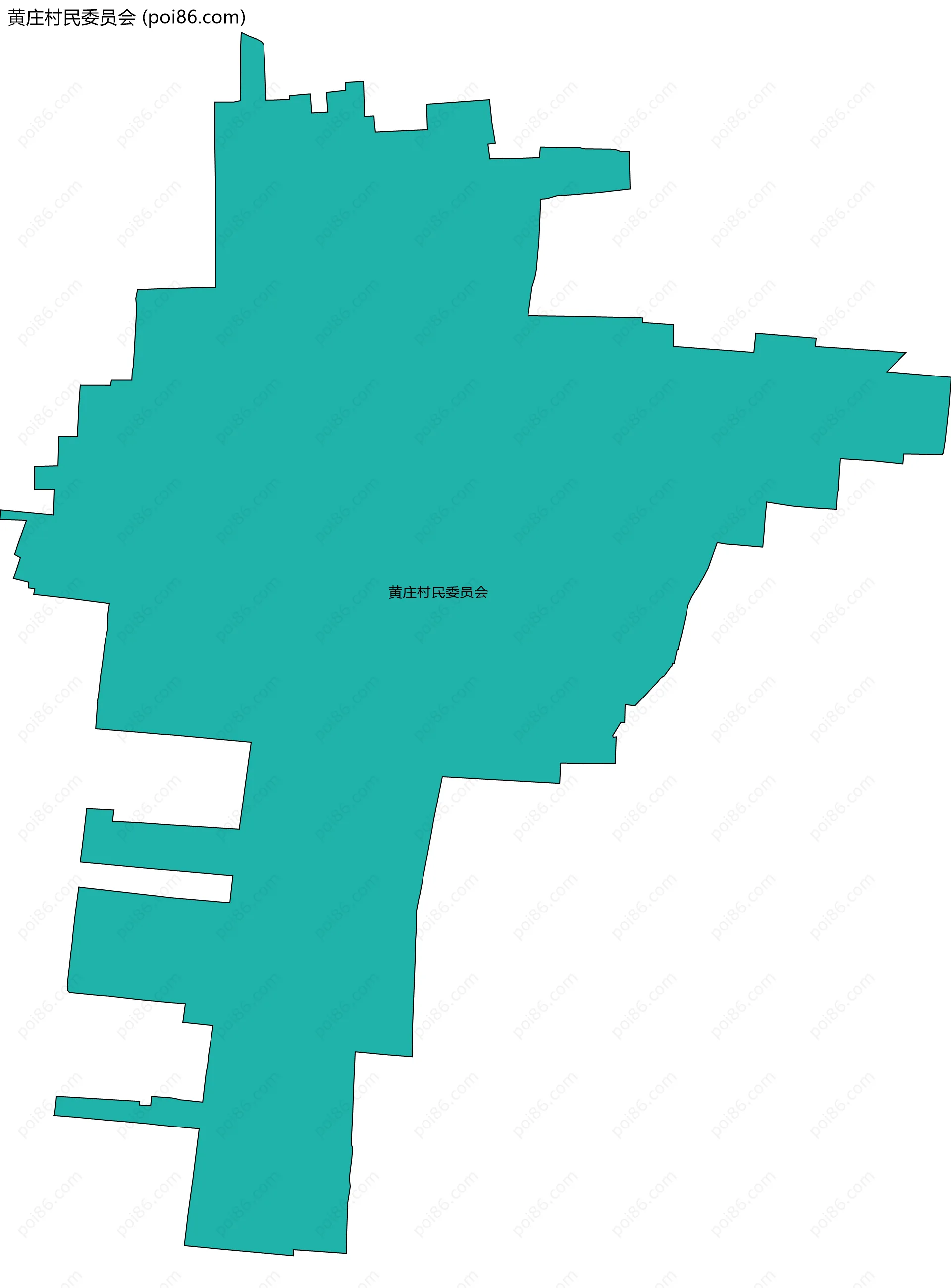 黄庄村民委员会边界地图