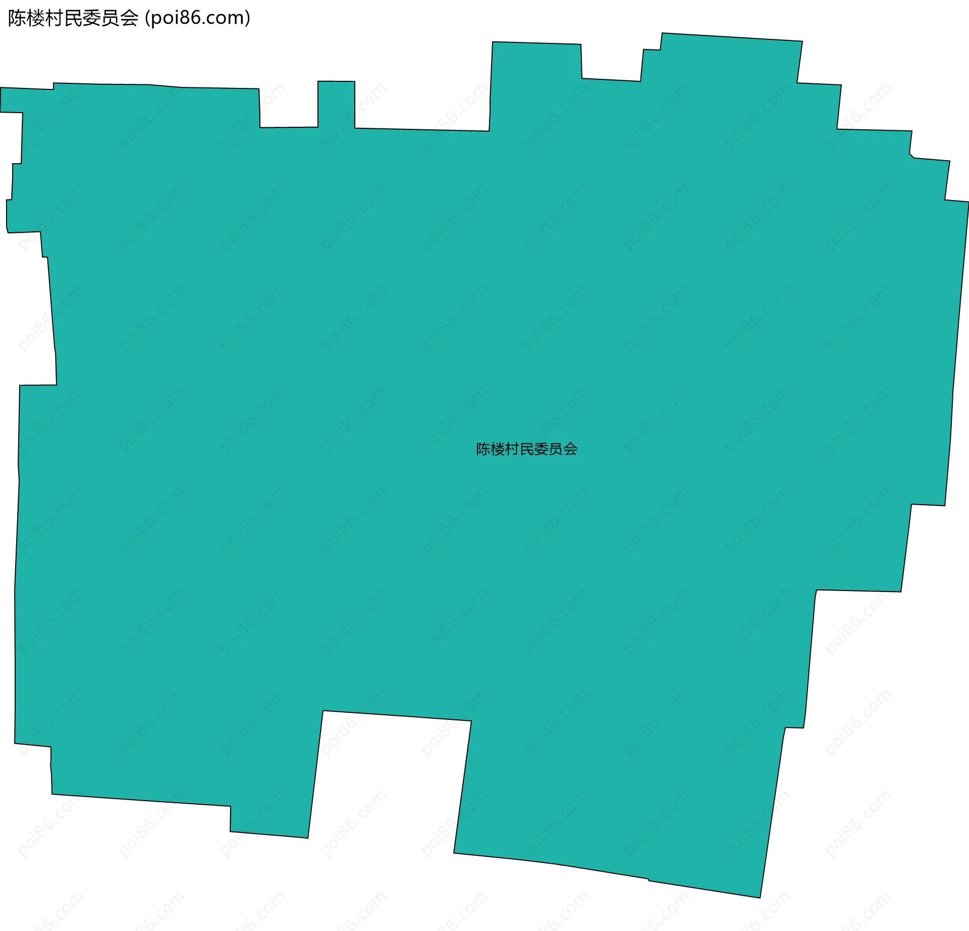 陈楼村民委员会边界地图