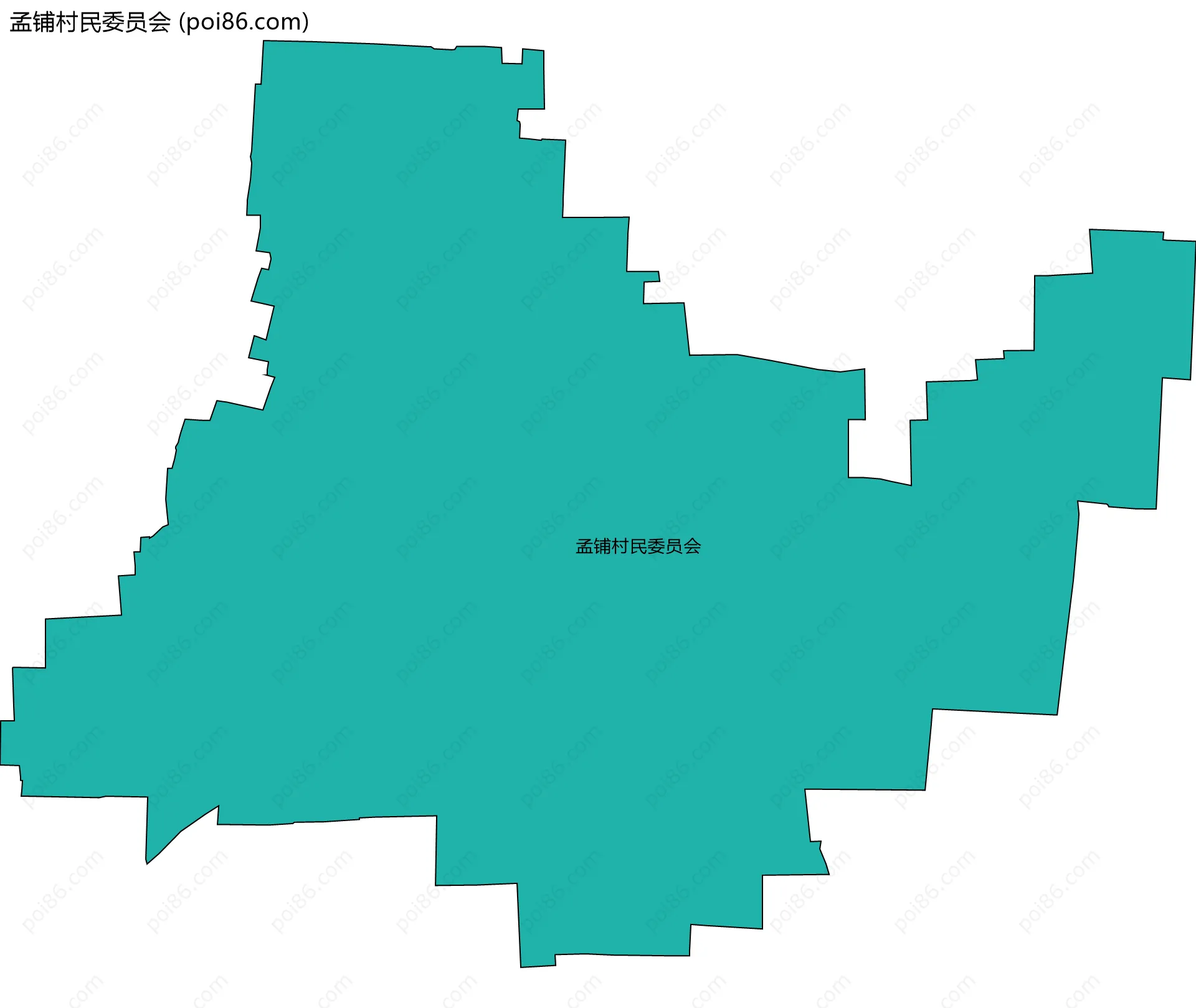 孟铺村民委员会边界地图