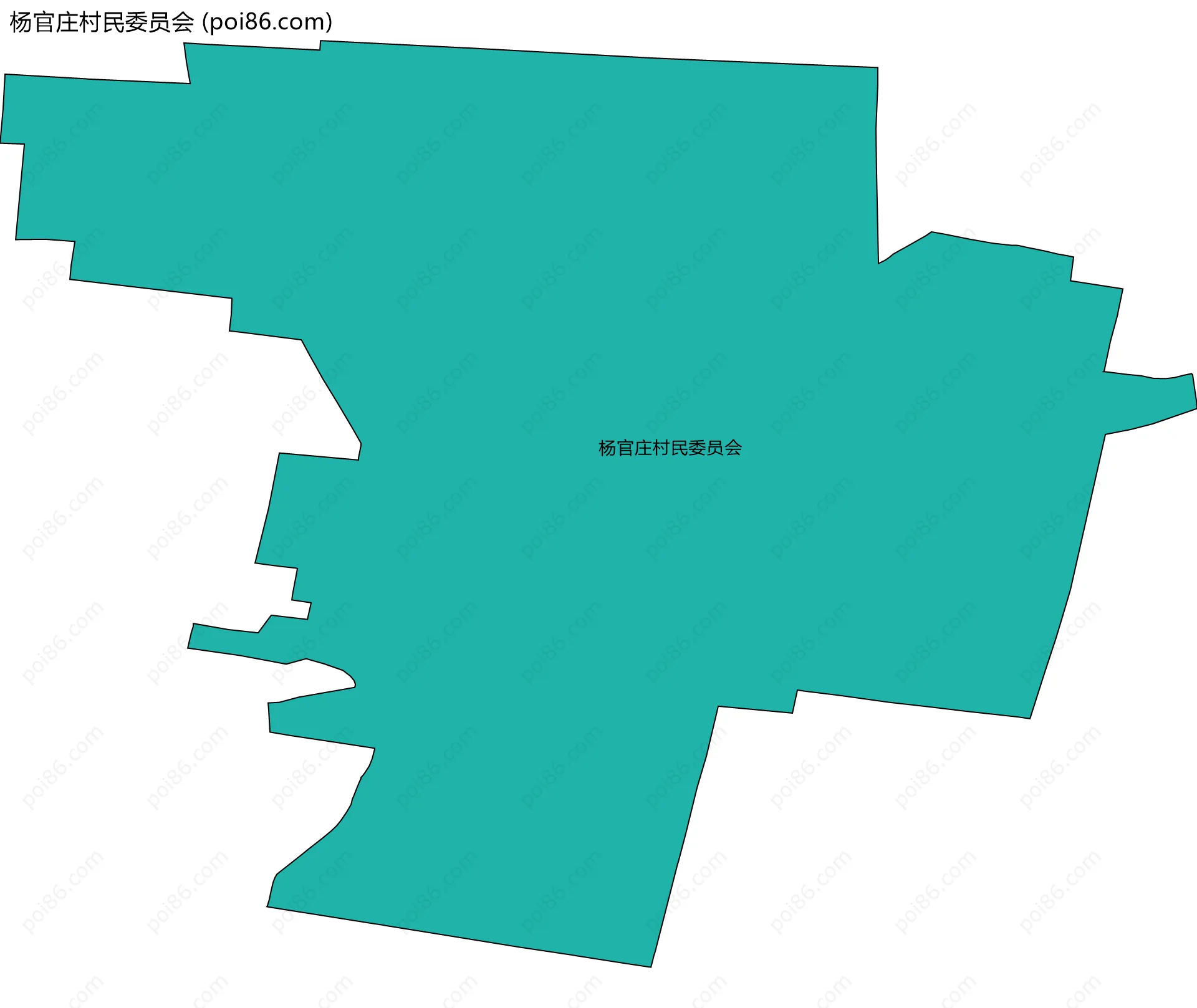 杨官庄村民委员会边界地图