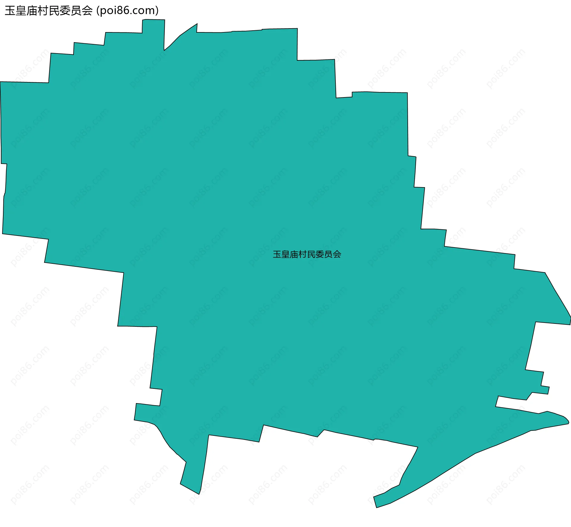 玉皇庙村民委员会边界地图