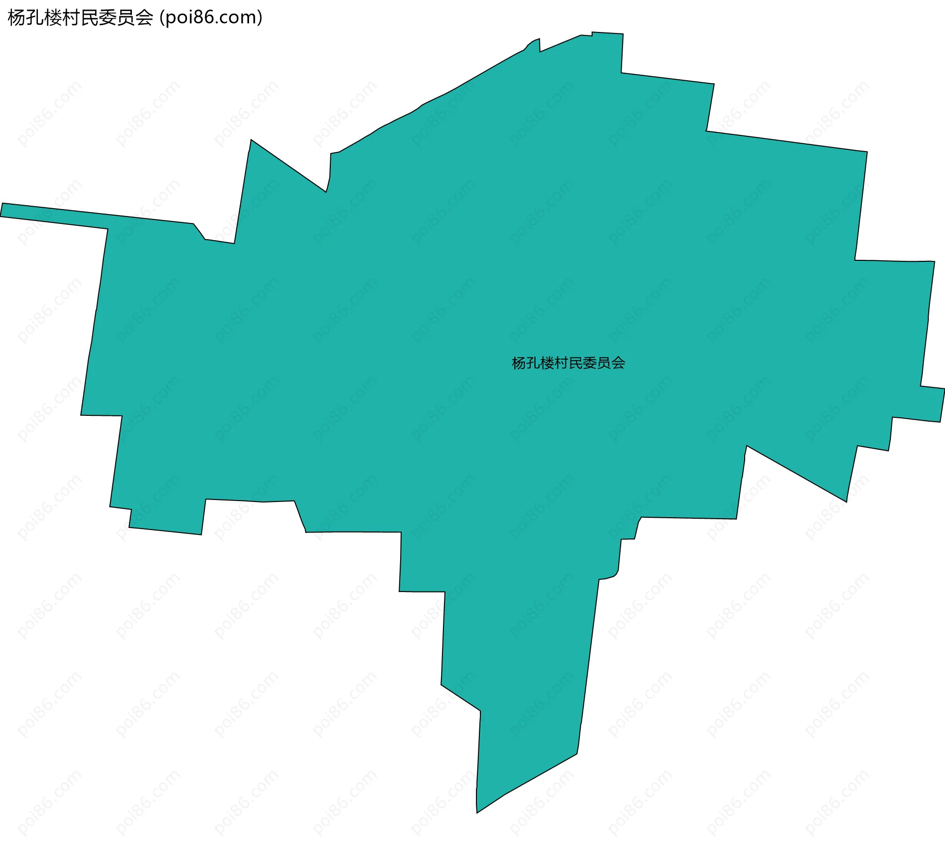 杨孔楼村民委员会边界地图