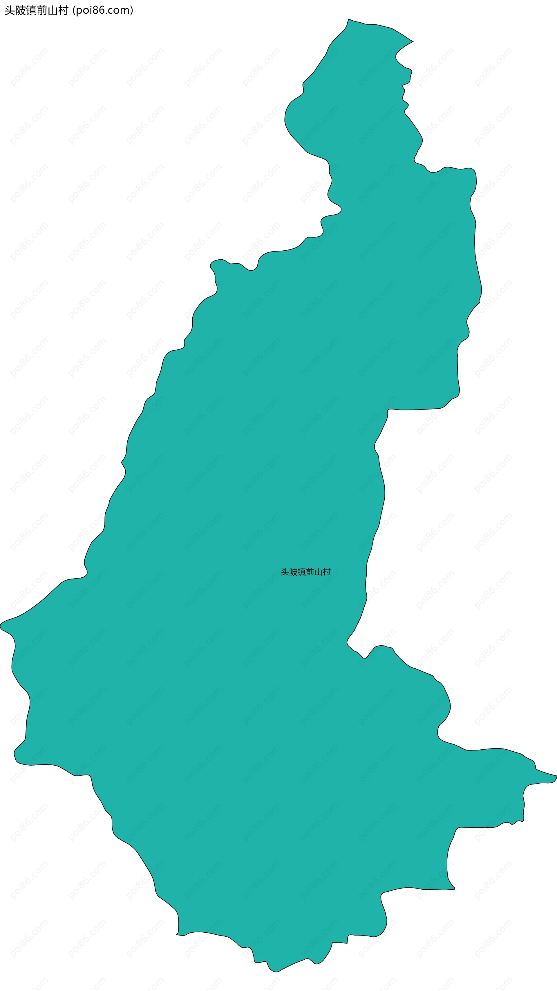 头陂镇前山村边界地图