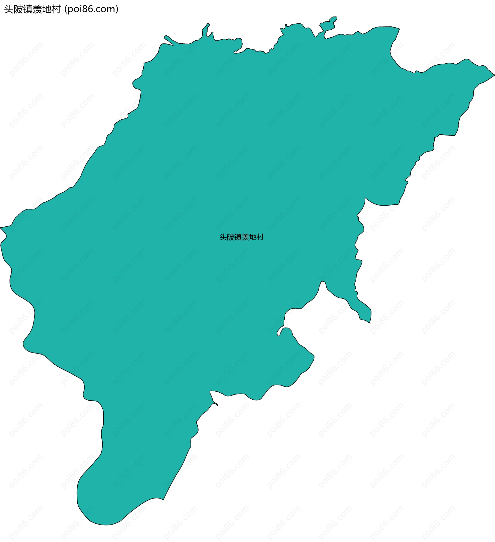 头陂镇羡地村边界地图
