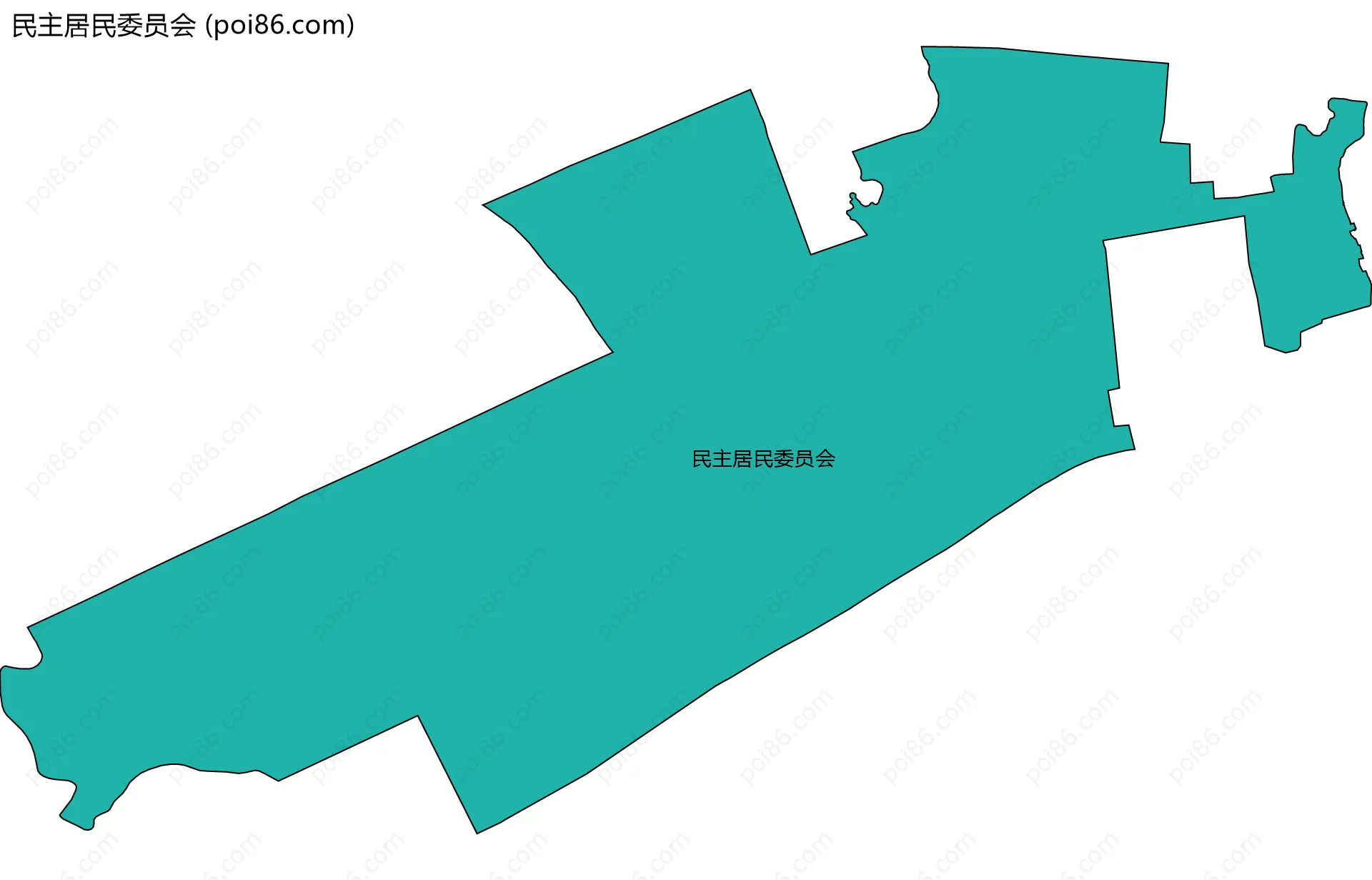 民主居民委员会边界地图