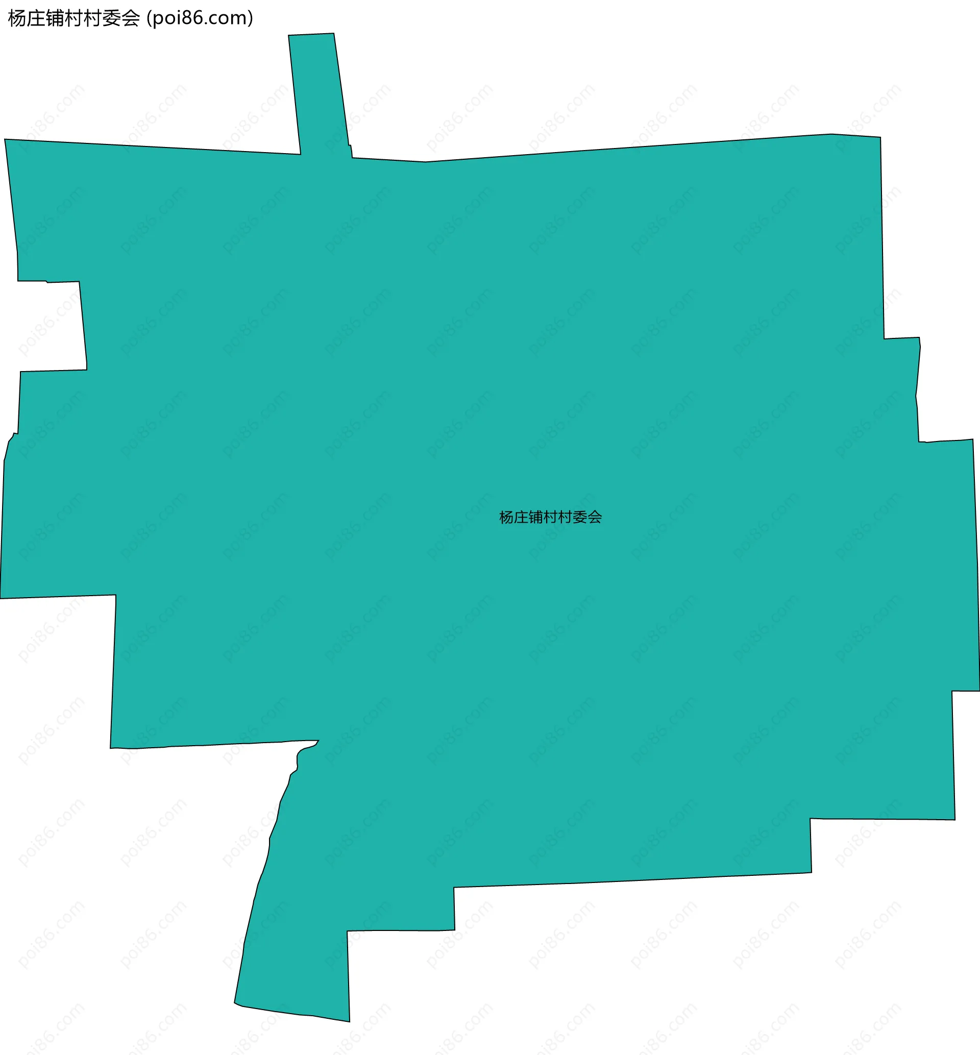 杨庄铺村村委会边界地图