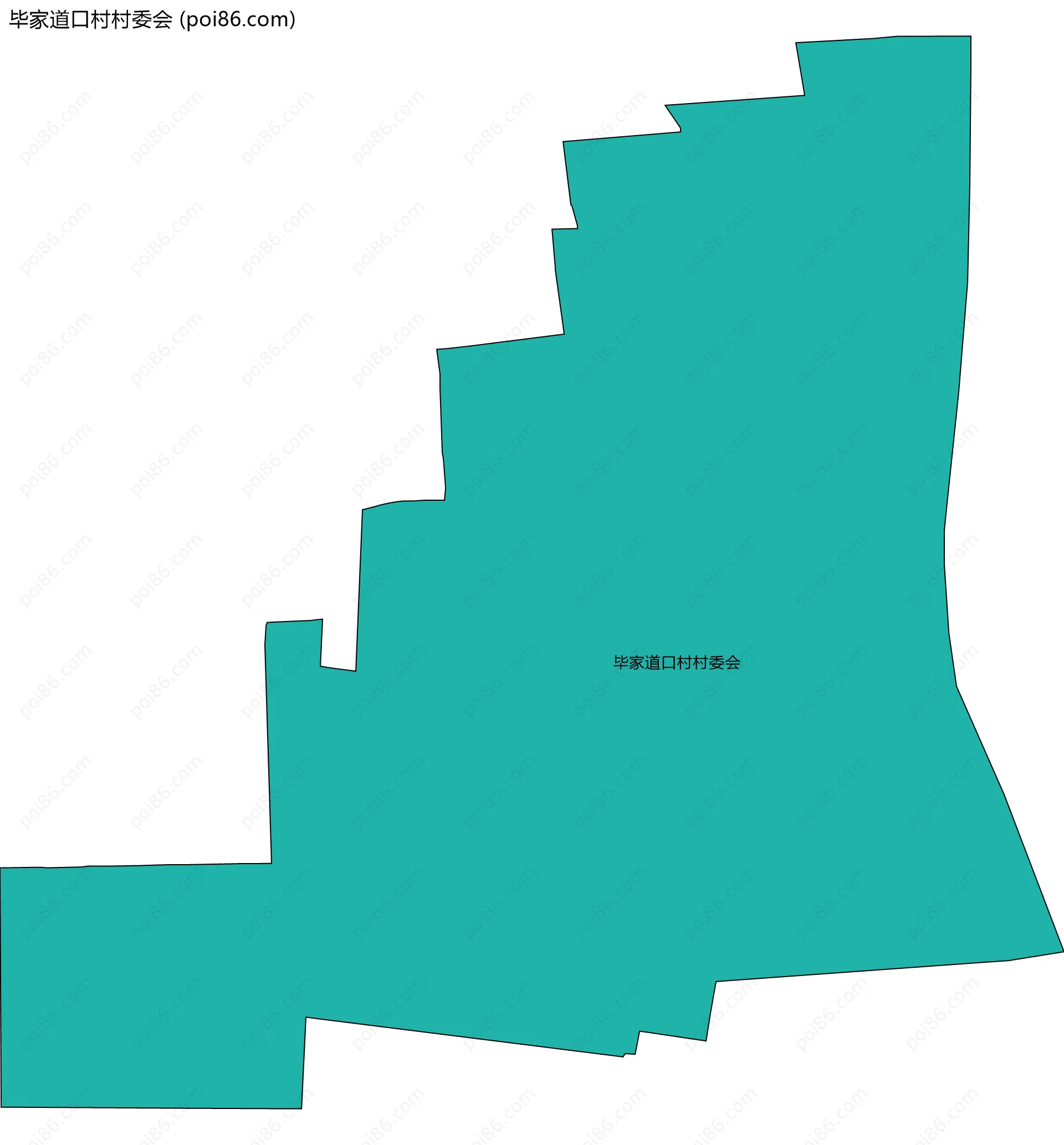 毕家道口村村委会边界地图