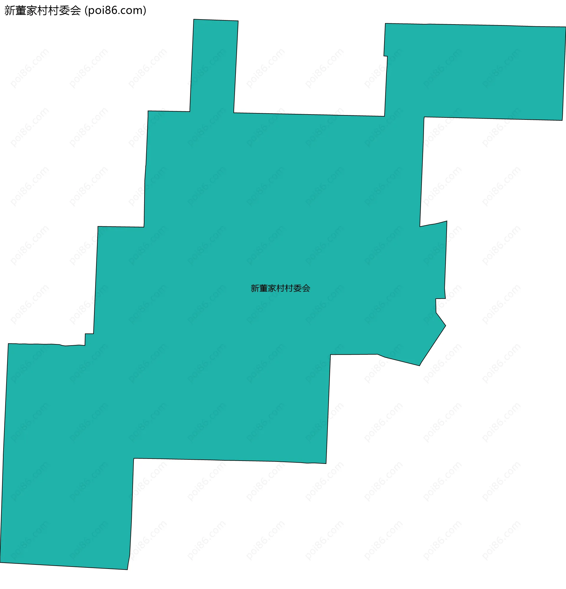 新董家村村委会边界地图