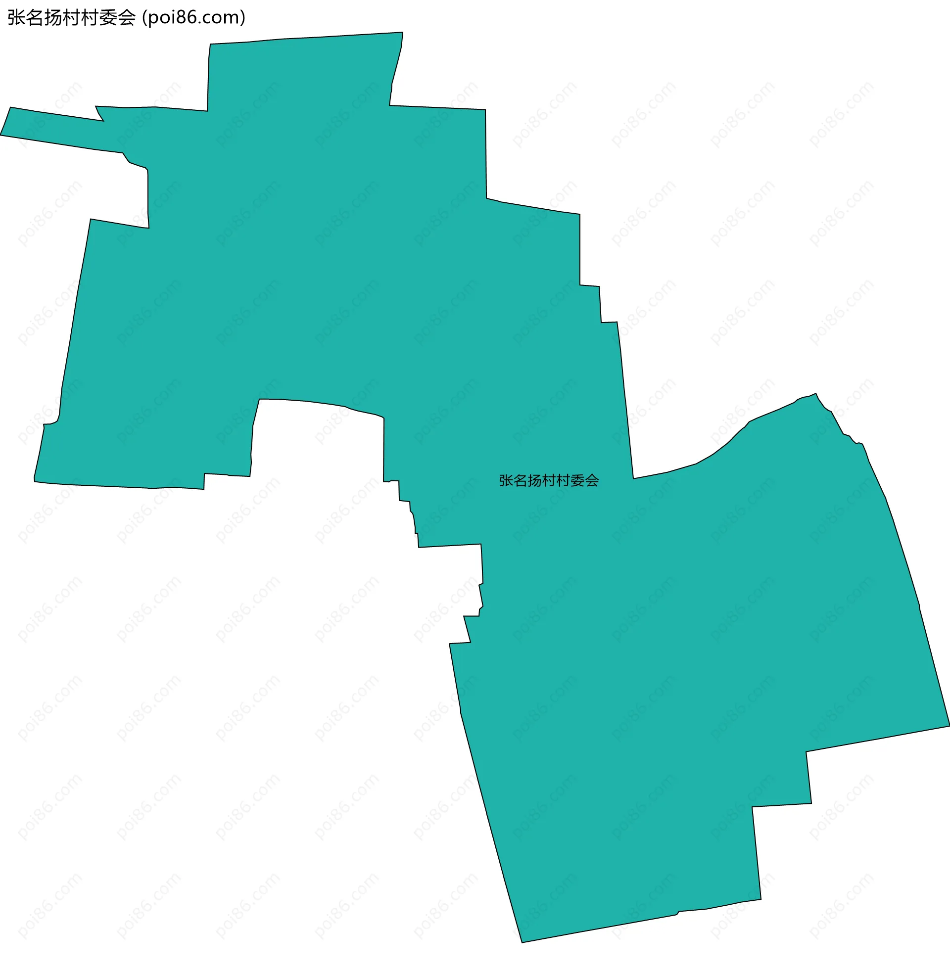 张名扬村村委会边界地图