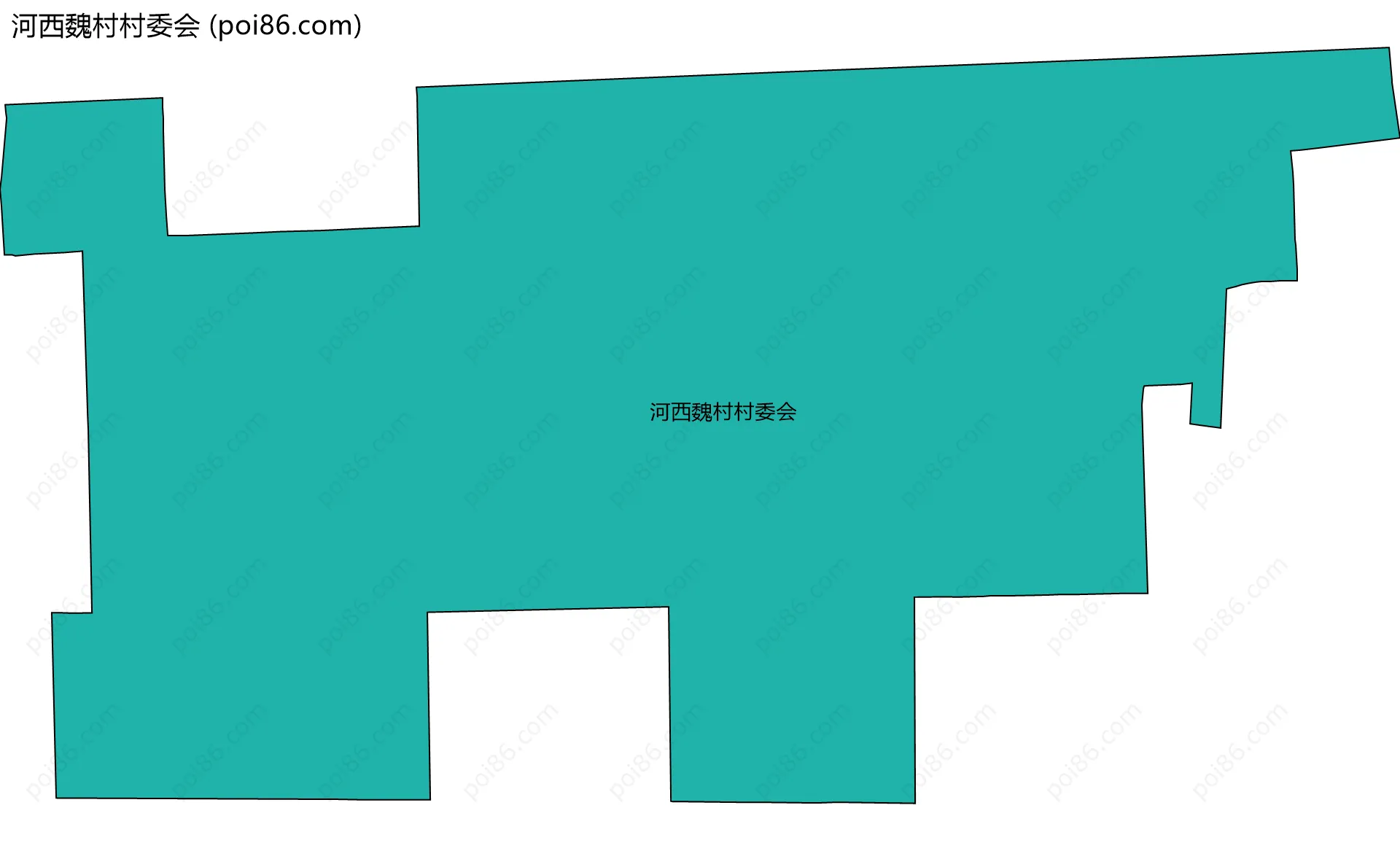 河西魏村村委会边界地图