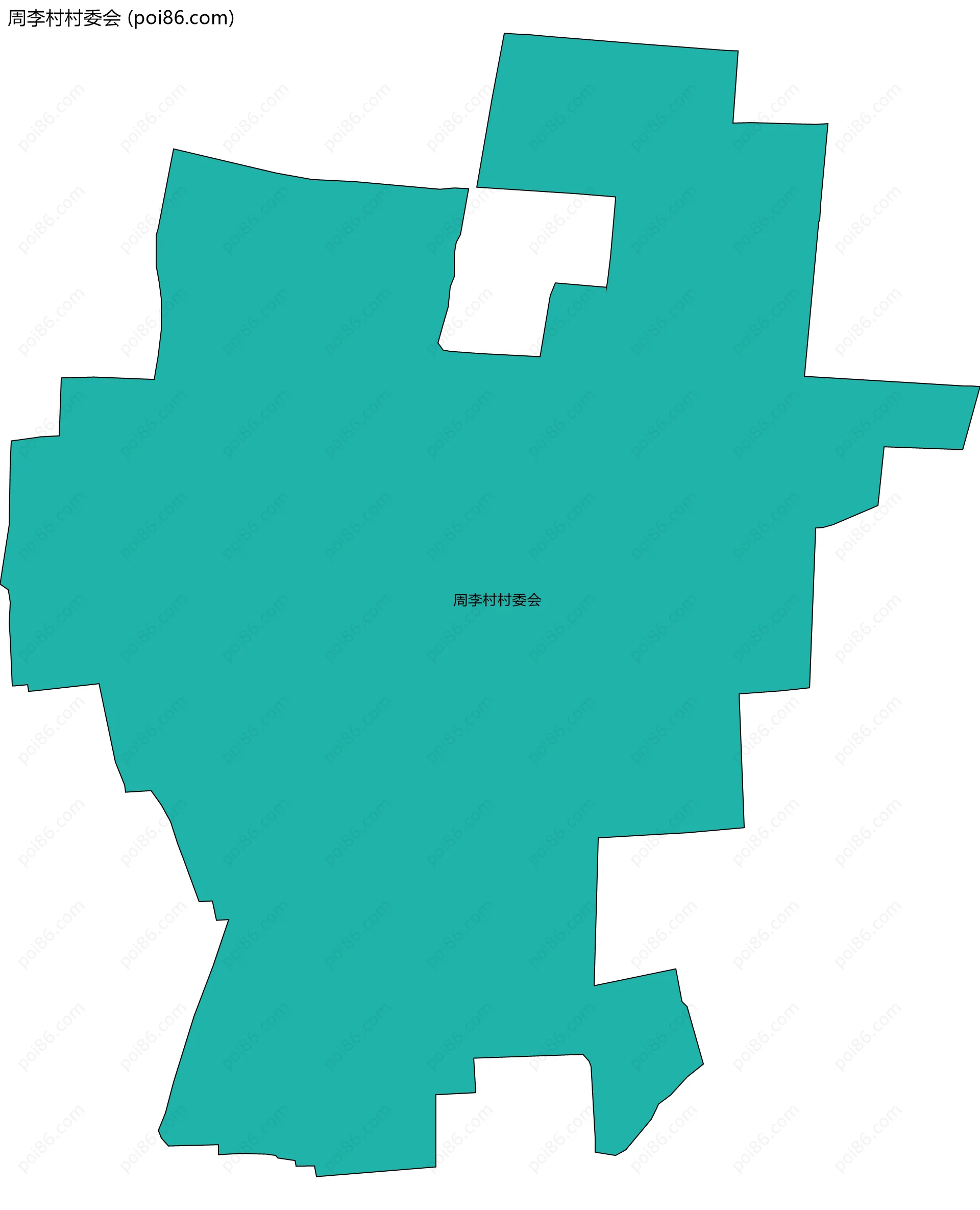 周李村村委会边界地图