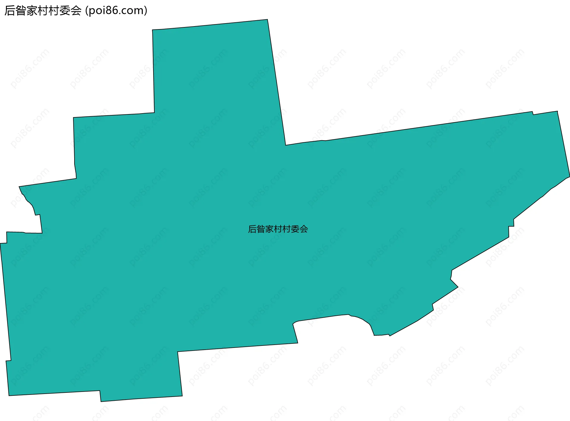 后昝家村村委会边界地图