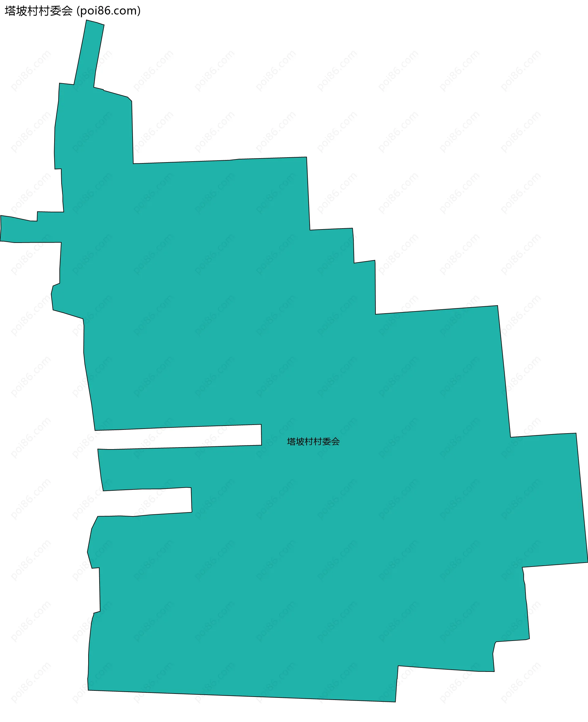 塔坡村村委会边界地图