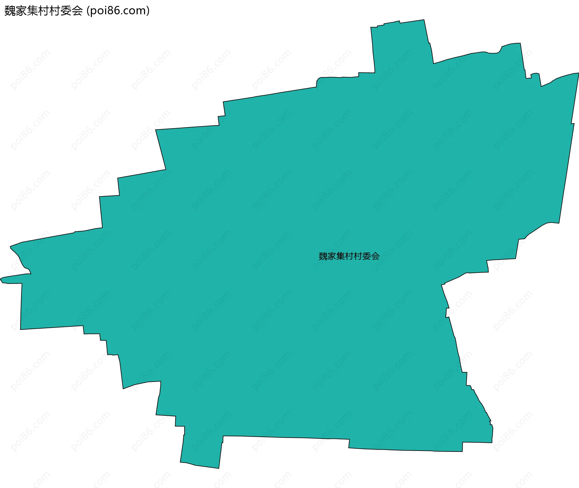 魏家集村村委会边界地图