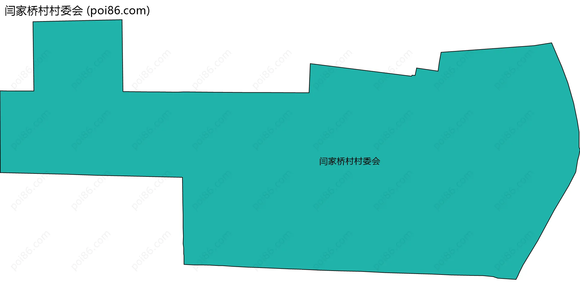 闫家桥村村委会边界地图