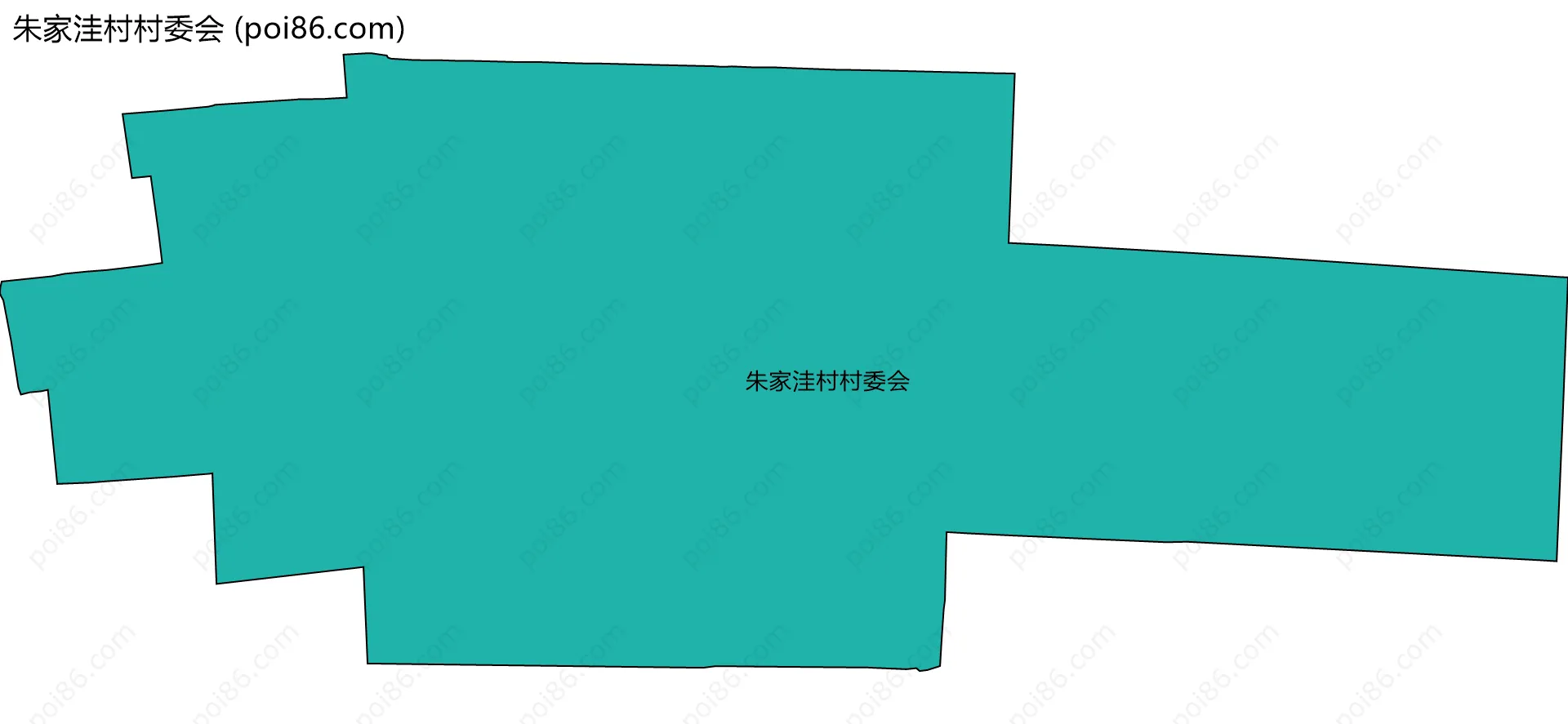 朱家洼村村委会边界地图