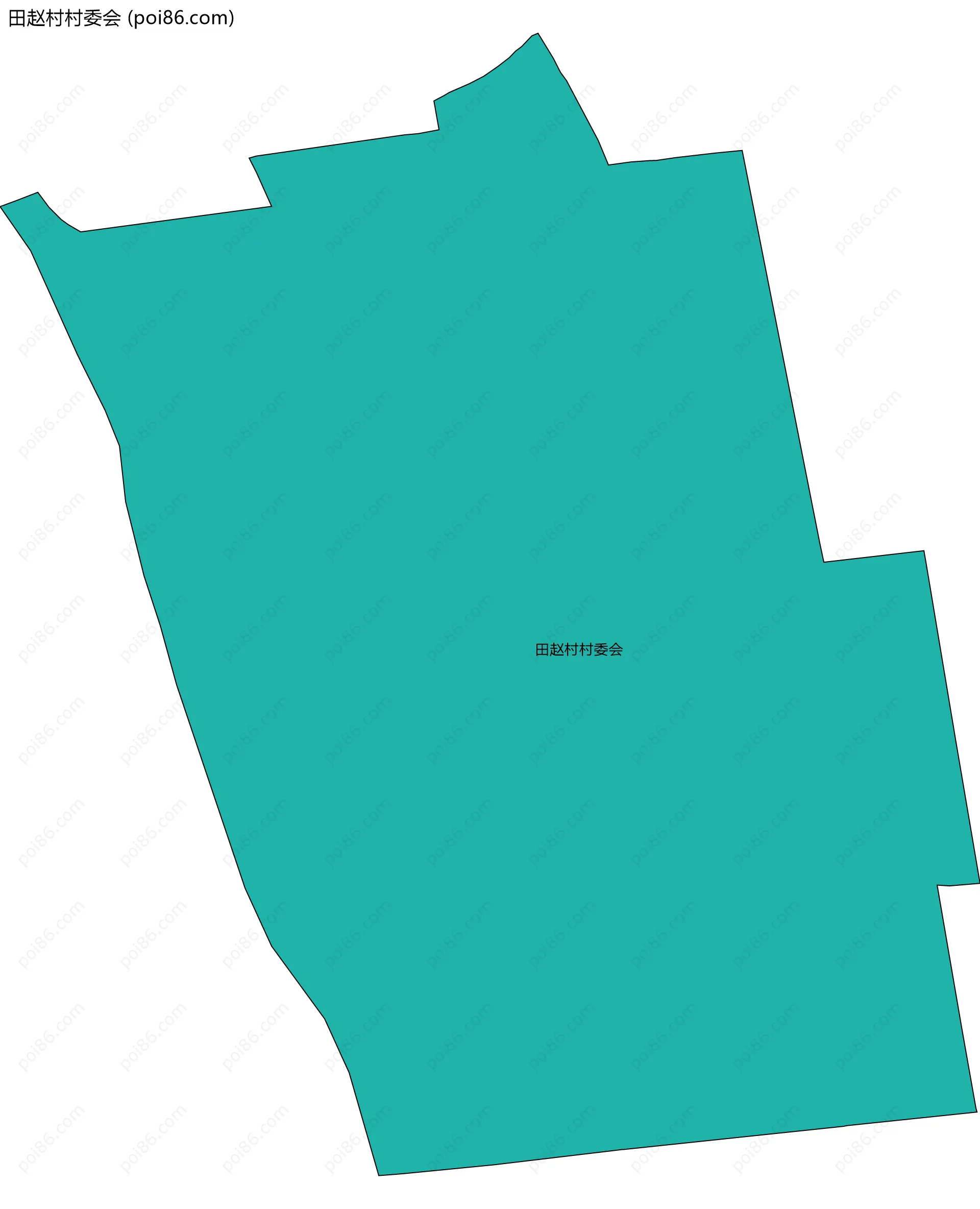 田赵村村委会边界地图