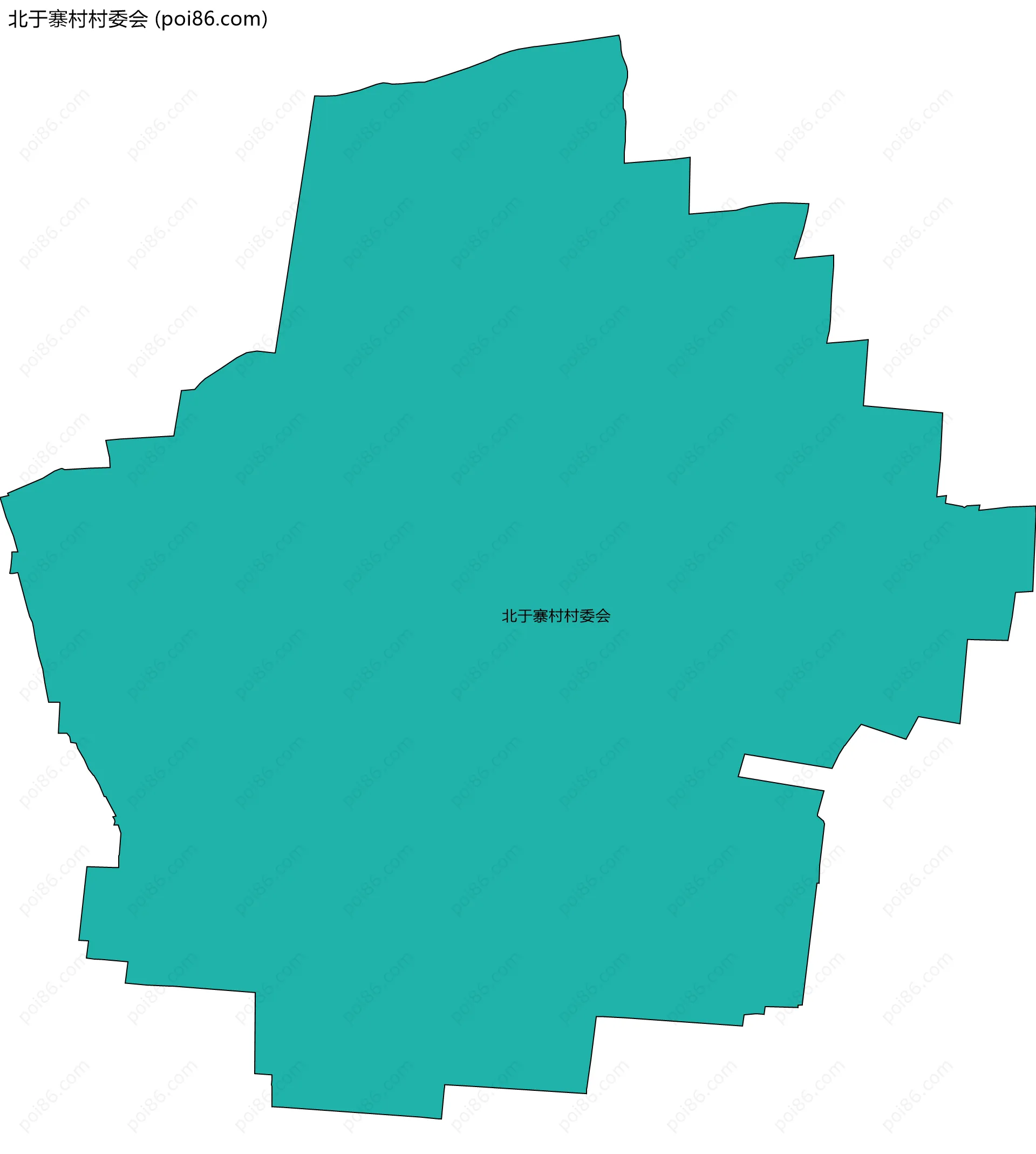 北于寨村村委会边界地图