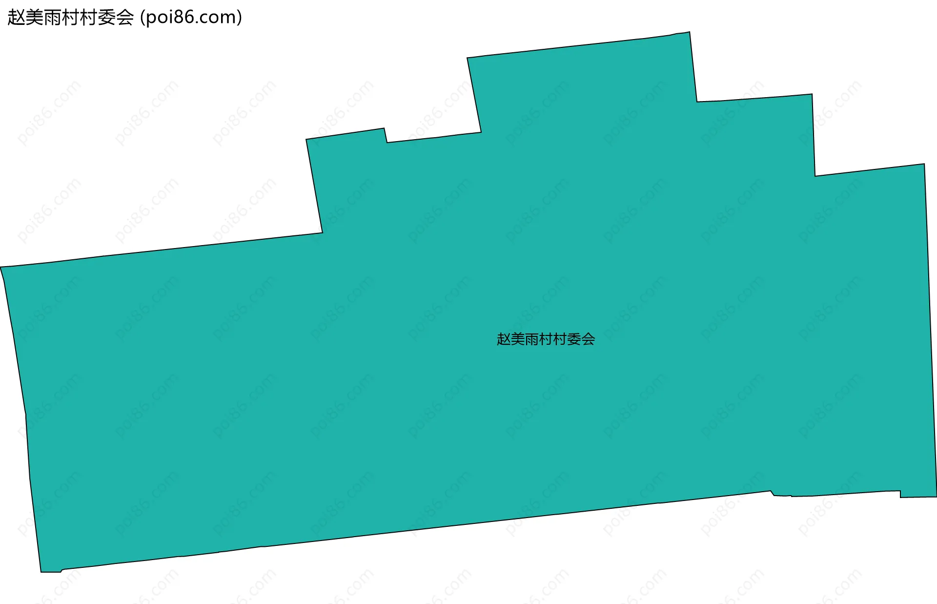 赵美雨村村委会边界地图