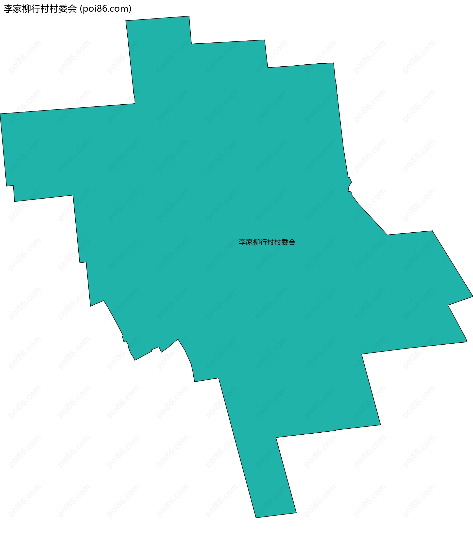 李家柳行村村委会边界地图