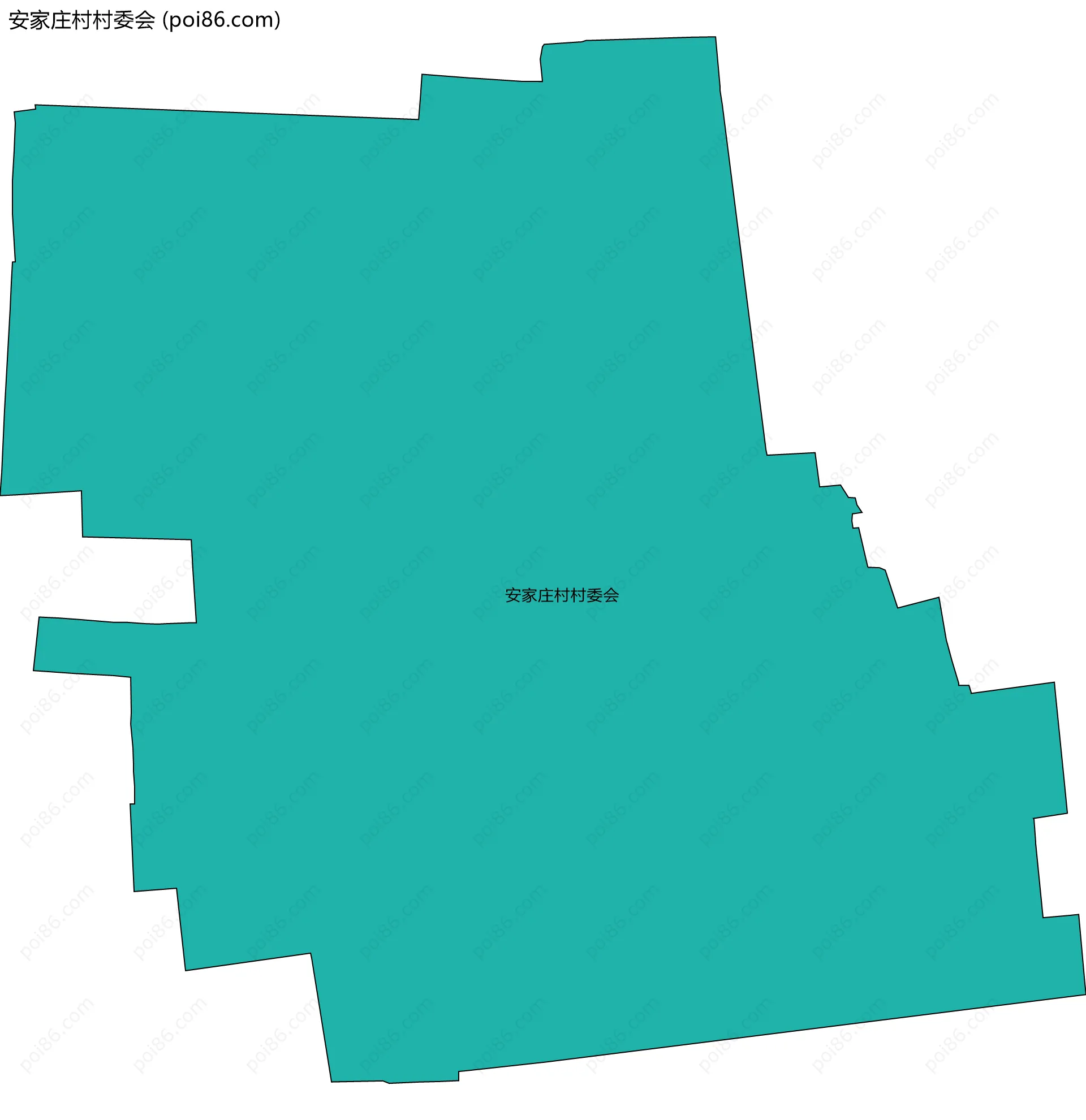安家庄村村委会边界地图