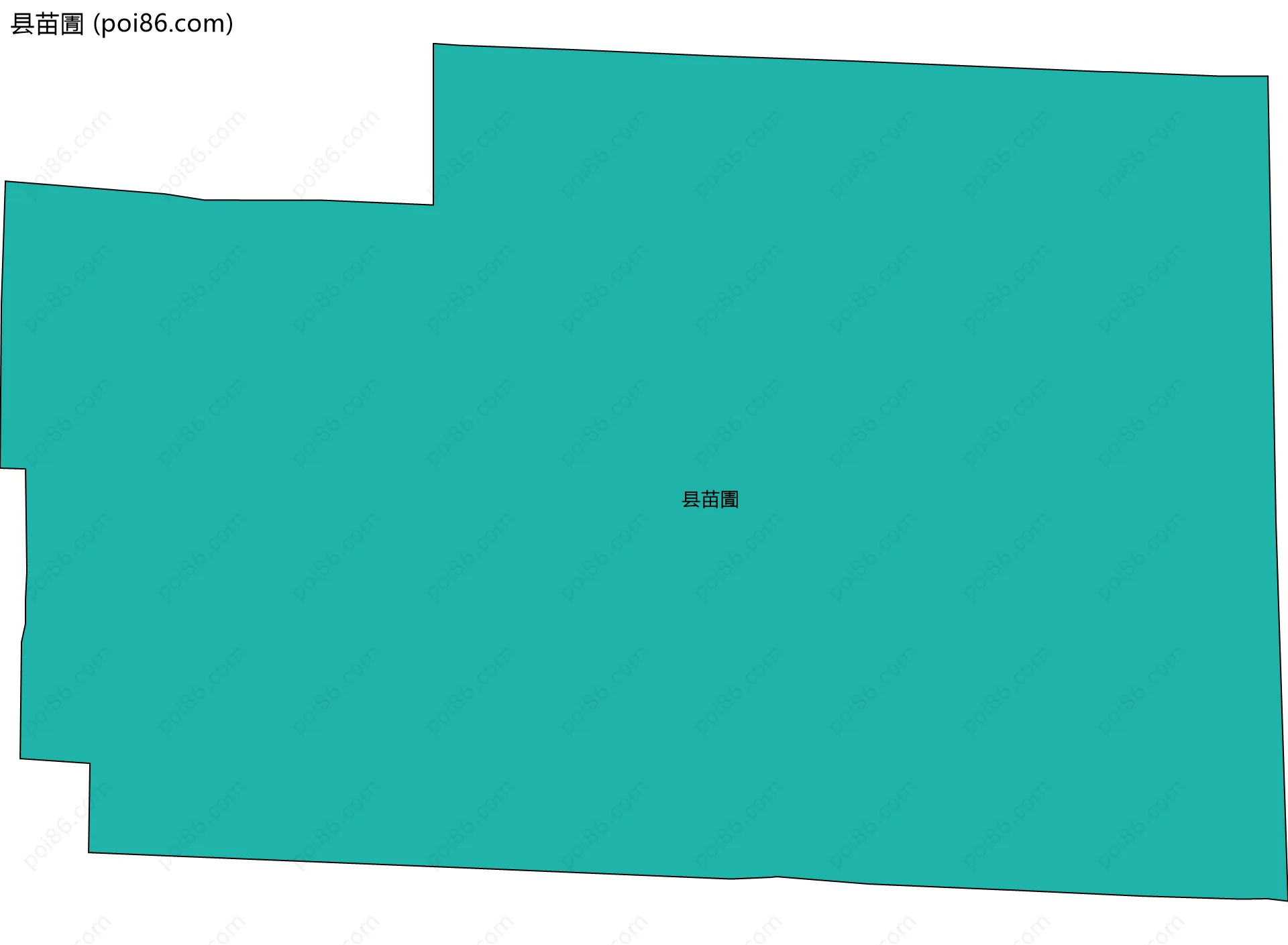 县苗圊边界地图