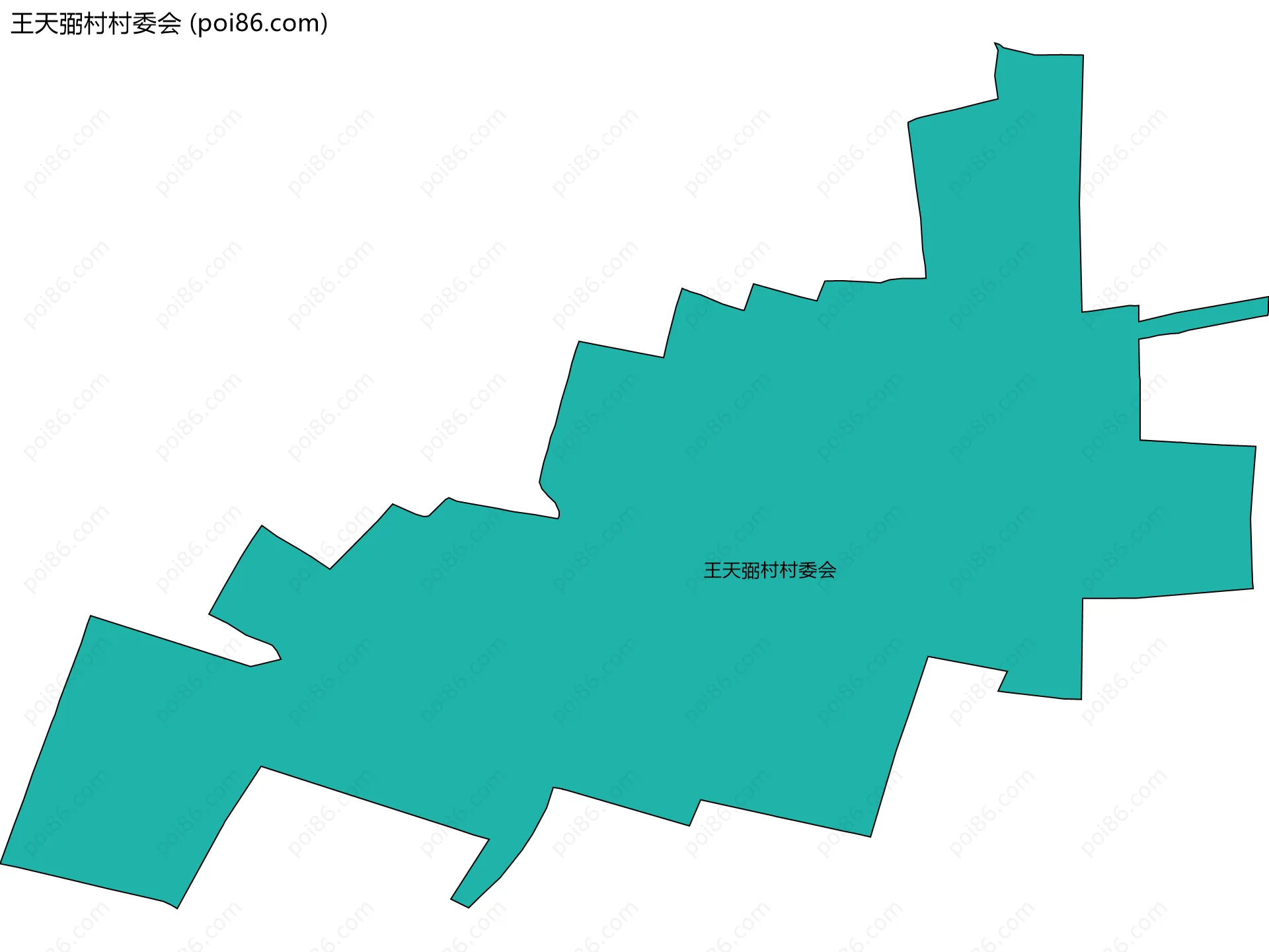 王天弼村村委会边界地图