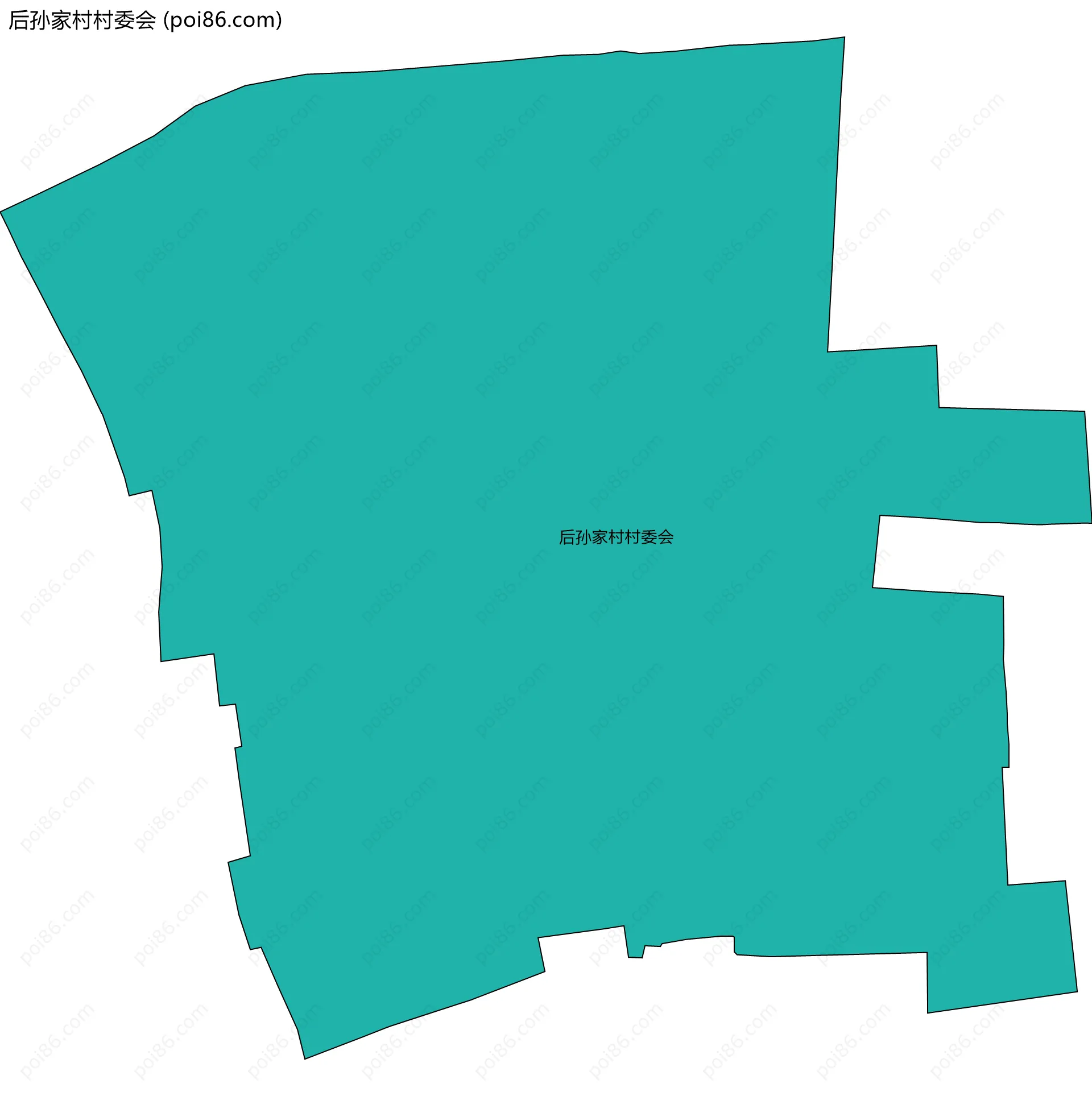 后孙家村村委会边界地图