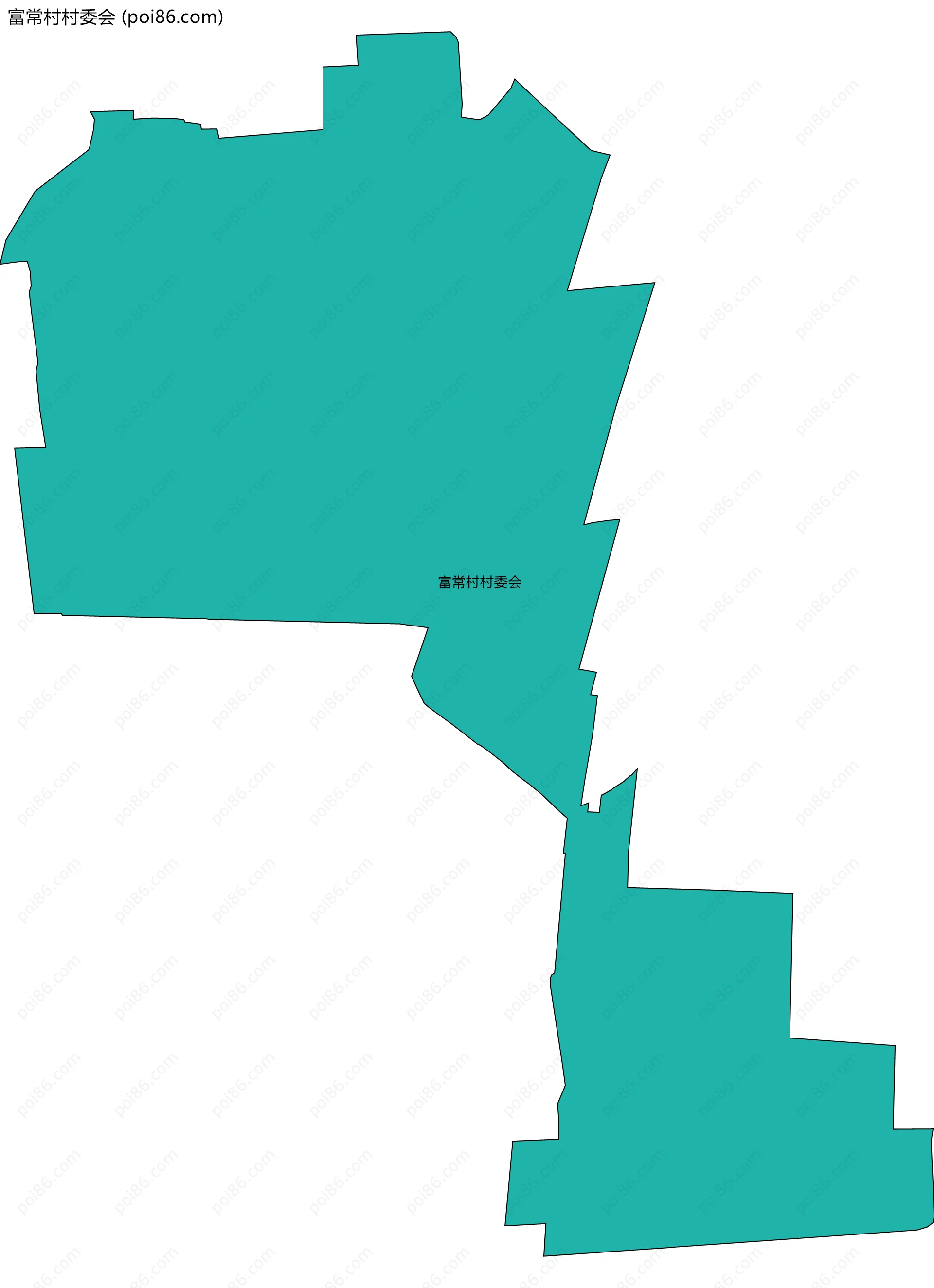 富常村村委会边界地图
