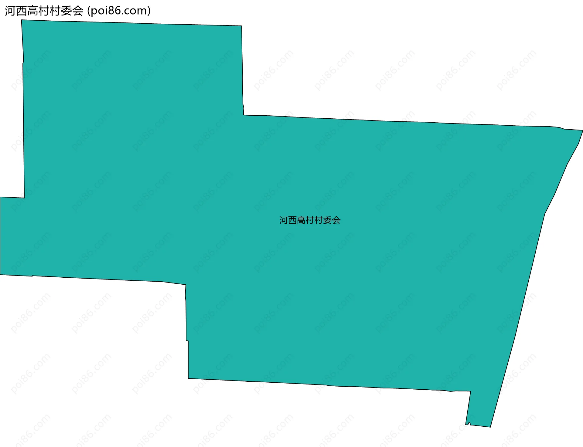 河西高村村委会边界地图