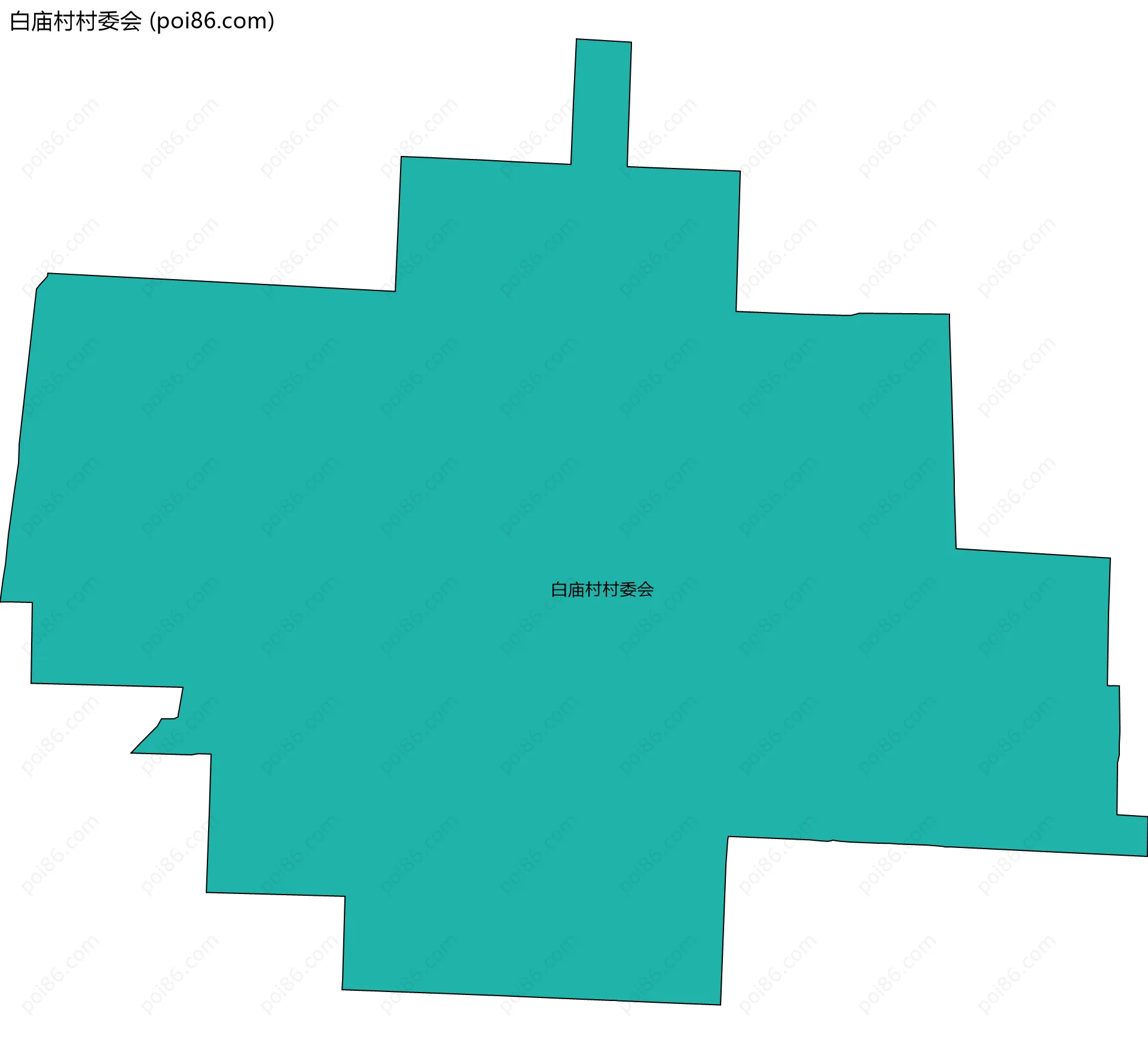 白庙村村委会边界地图