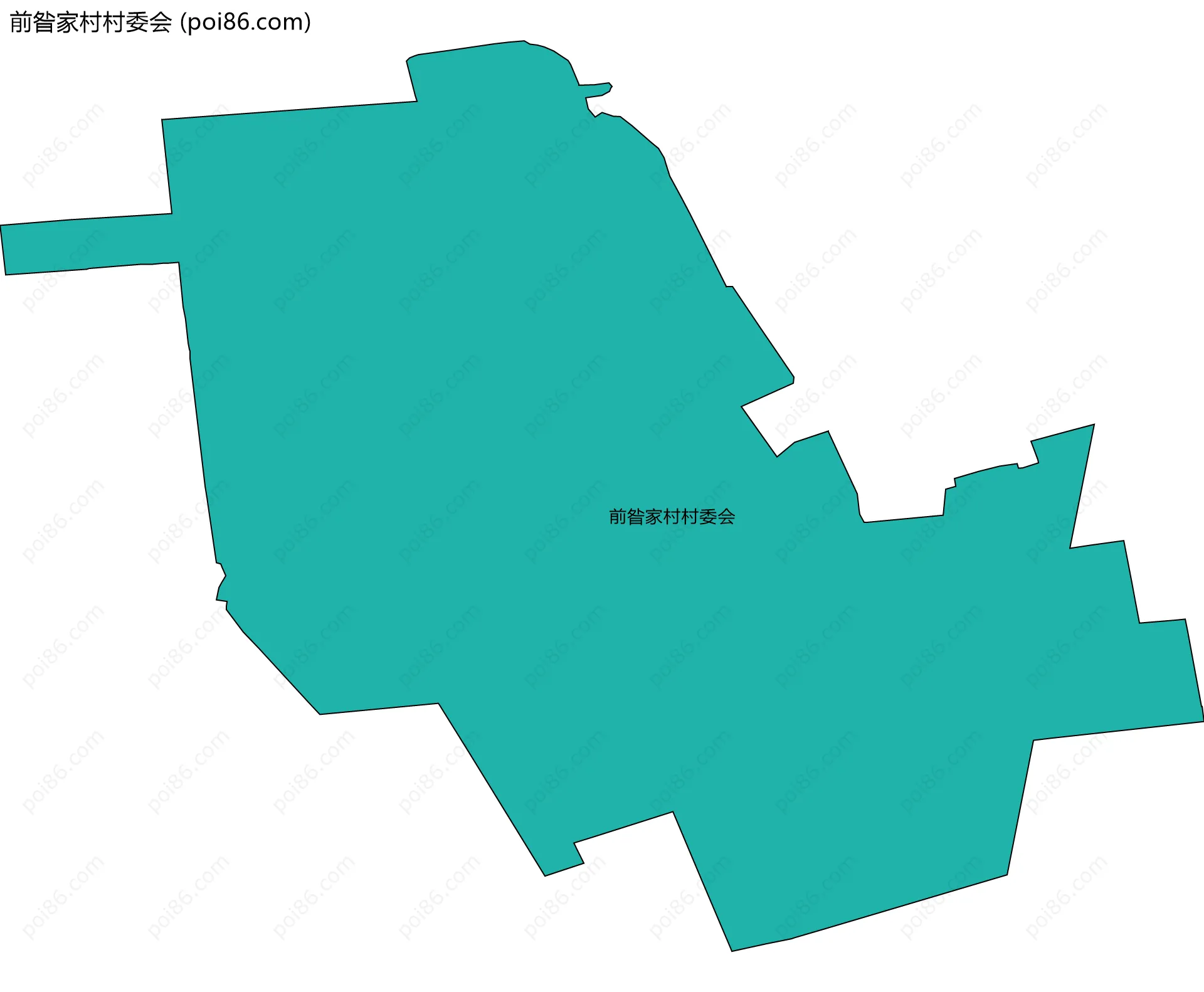 前昝家村村委会边界地图