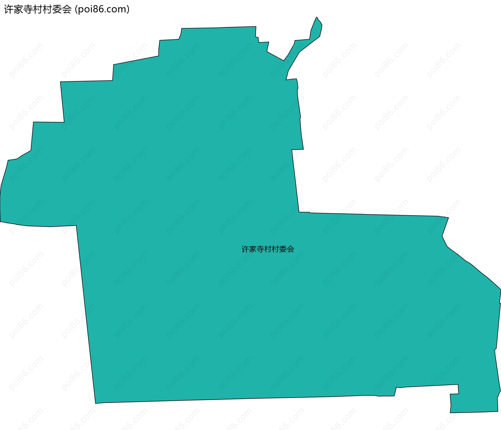 许家寺村村委会边界地图