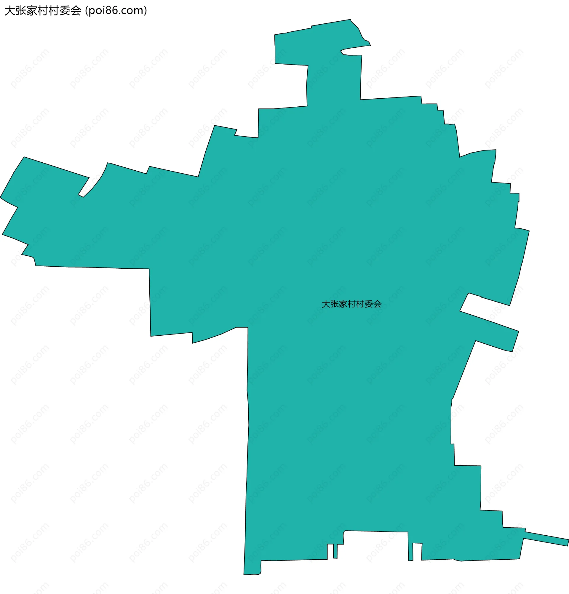 大张家村村委会边界地图