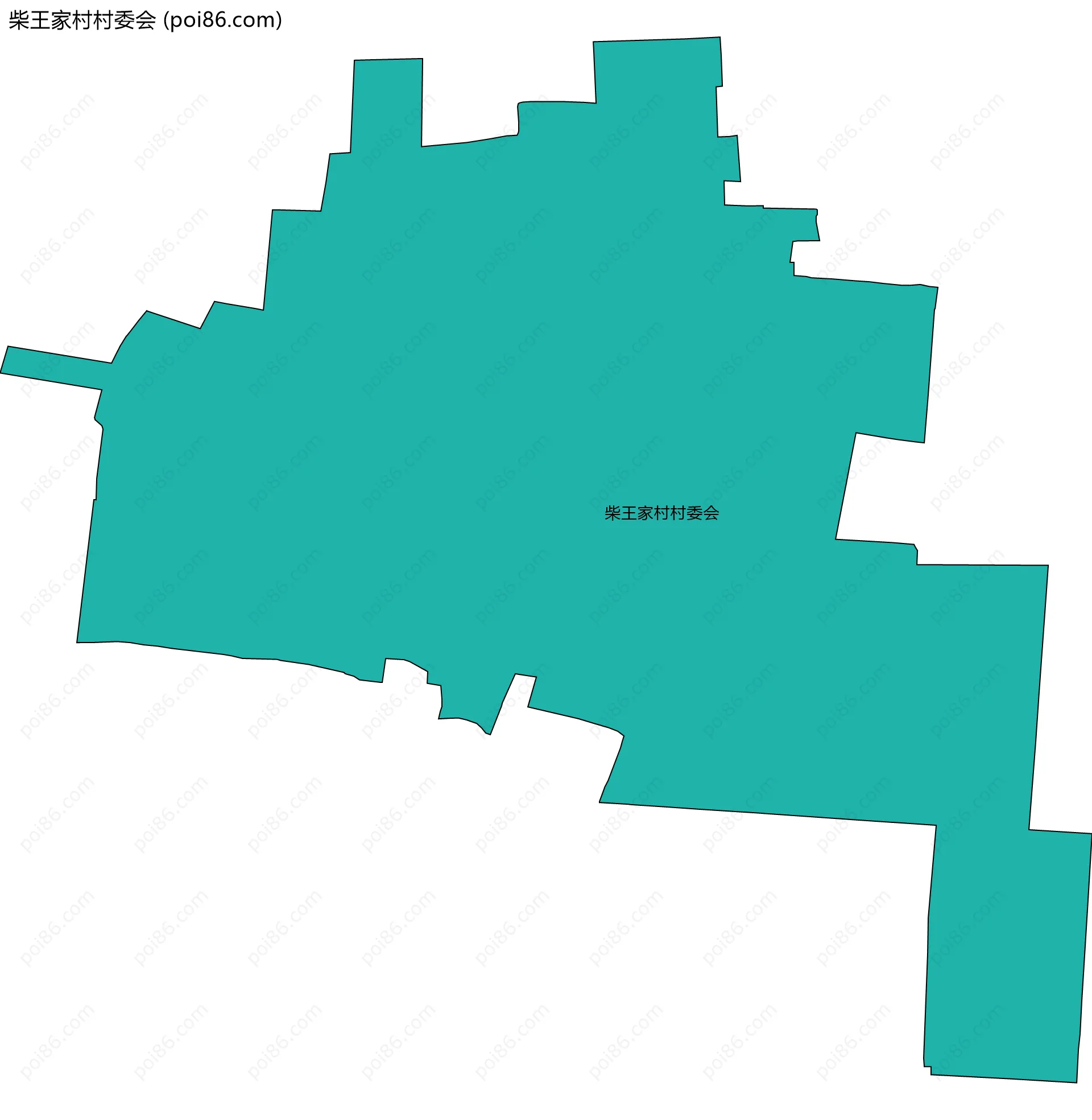 柴王家村村委会边界地图