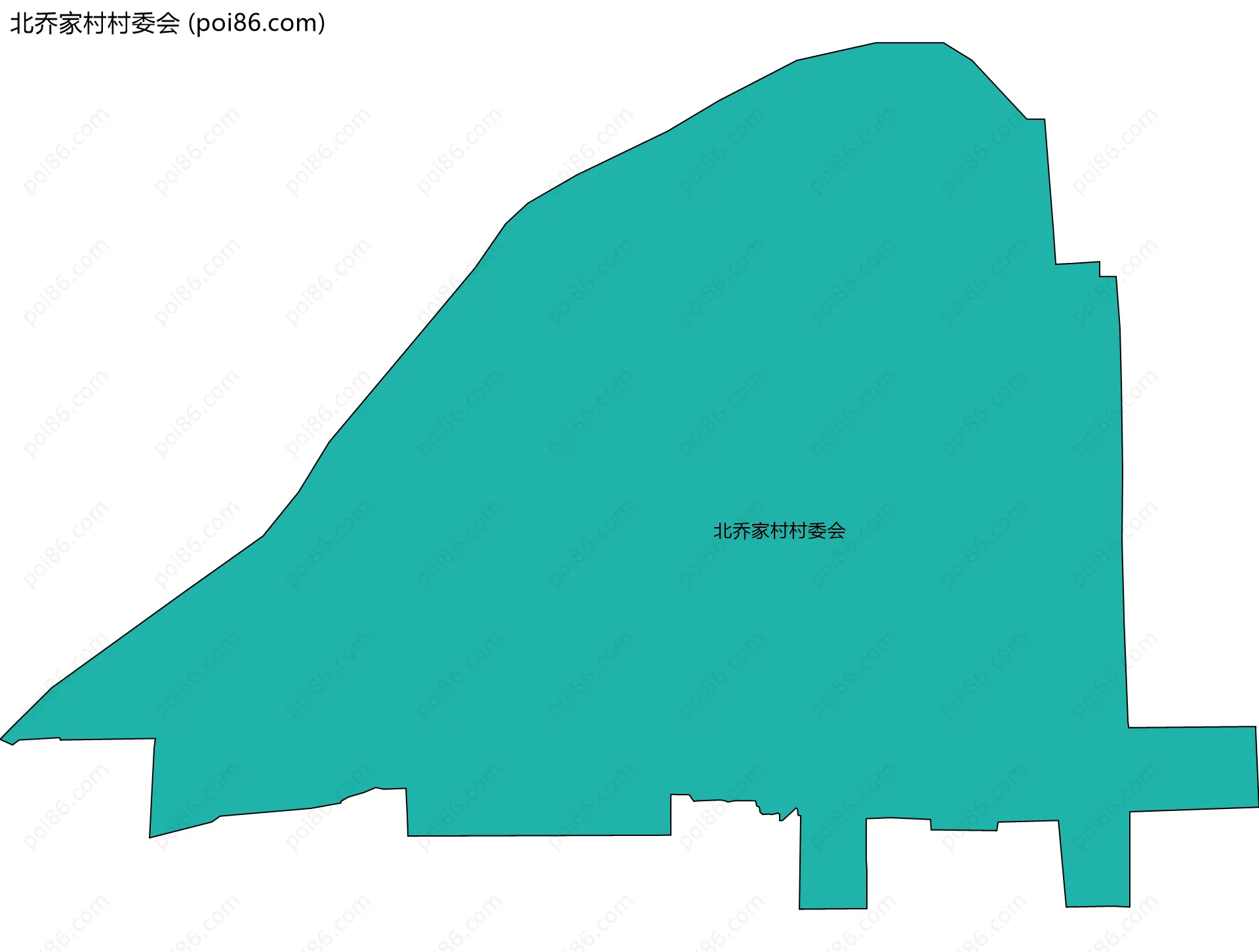 北乔家村村委会边界地图