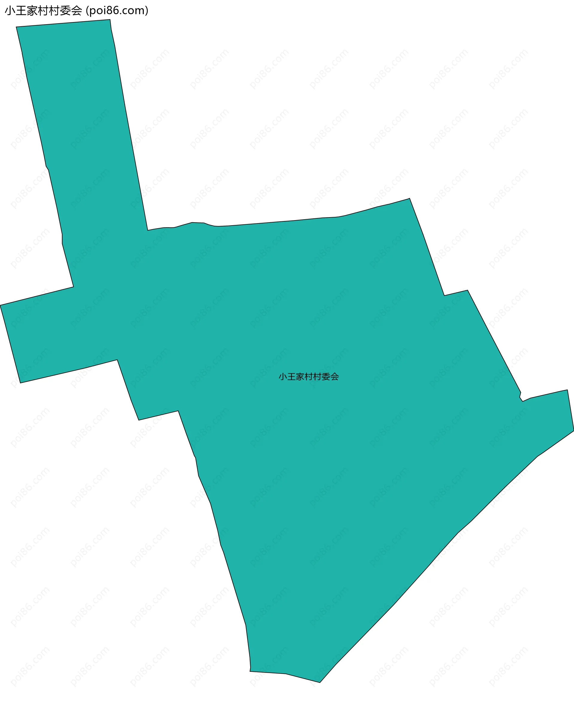 小王家村村委会边界地图