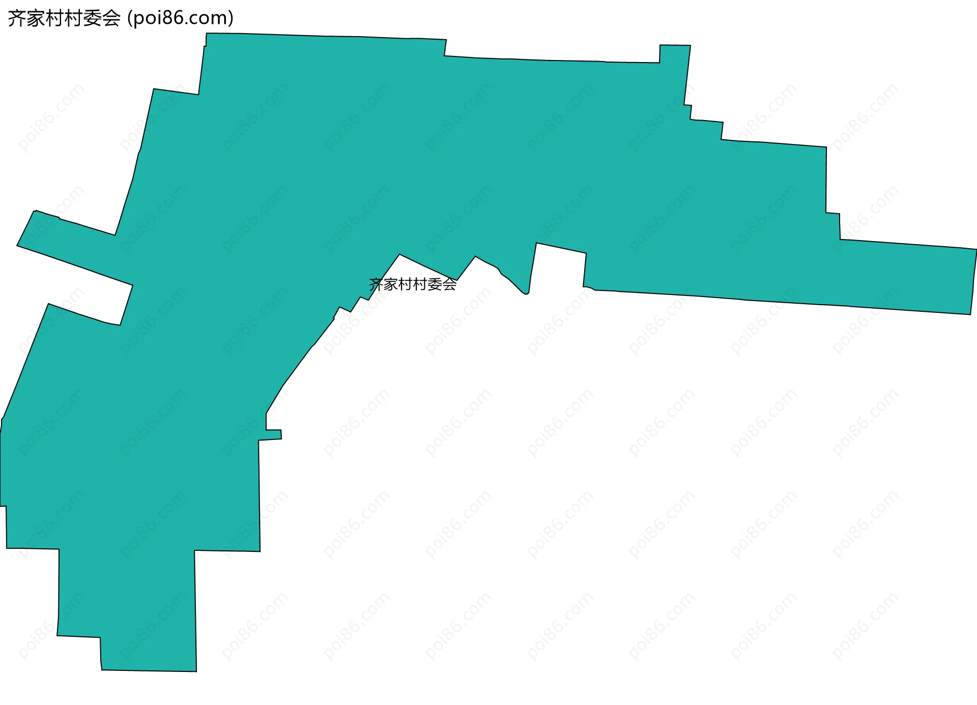 齐家村村委会边界地图